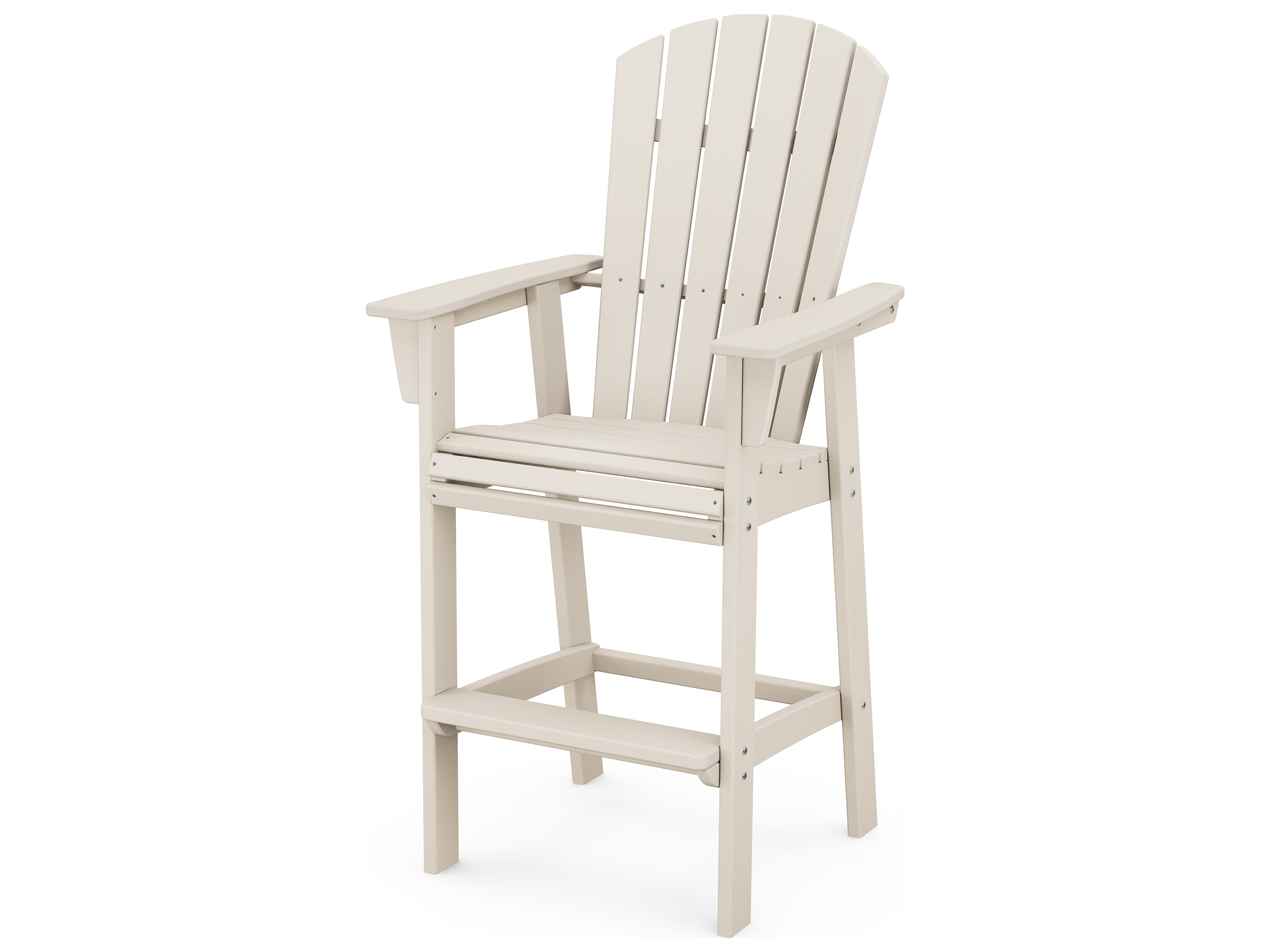 POLYWOOD® Nautical Recycled Plastic Adirondack Bar Chair PWADD612