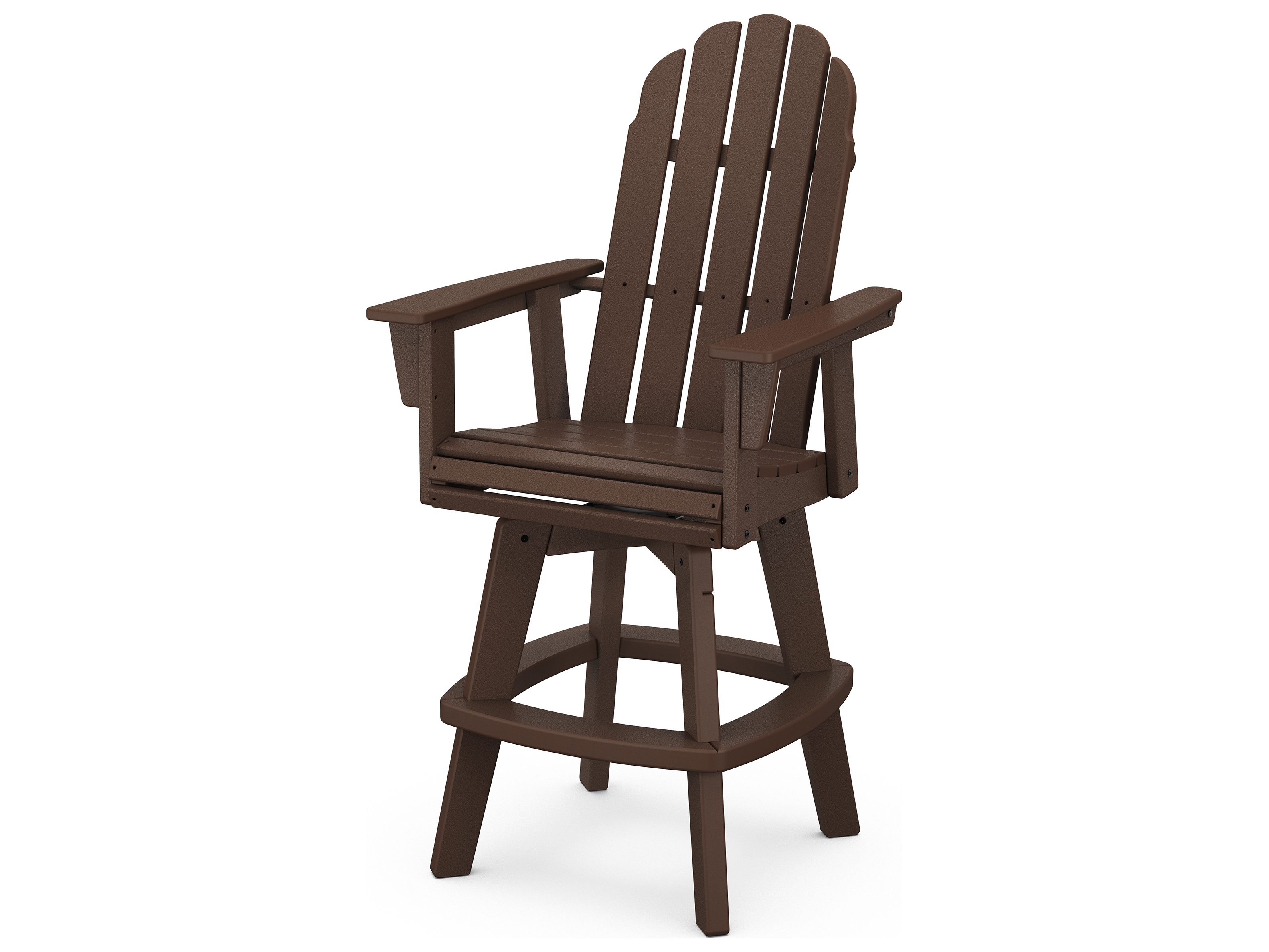 POLYWOOD® Vineyard Recycled Plastic Adirondack Swivel Outdoor Bar Chair