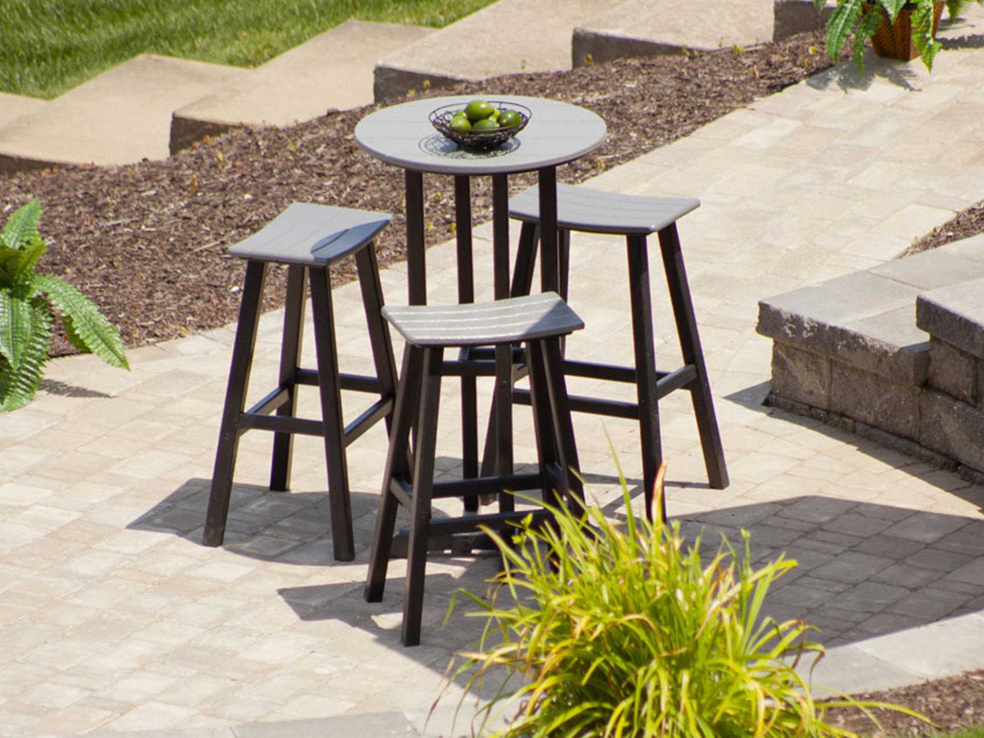 POLYWOOD® Contempo Recycled Plastic 29.75'' Saddle Bar Stool 2012