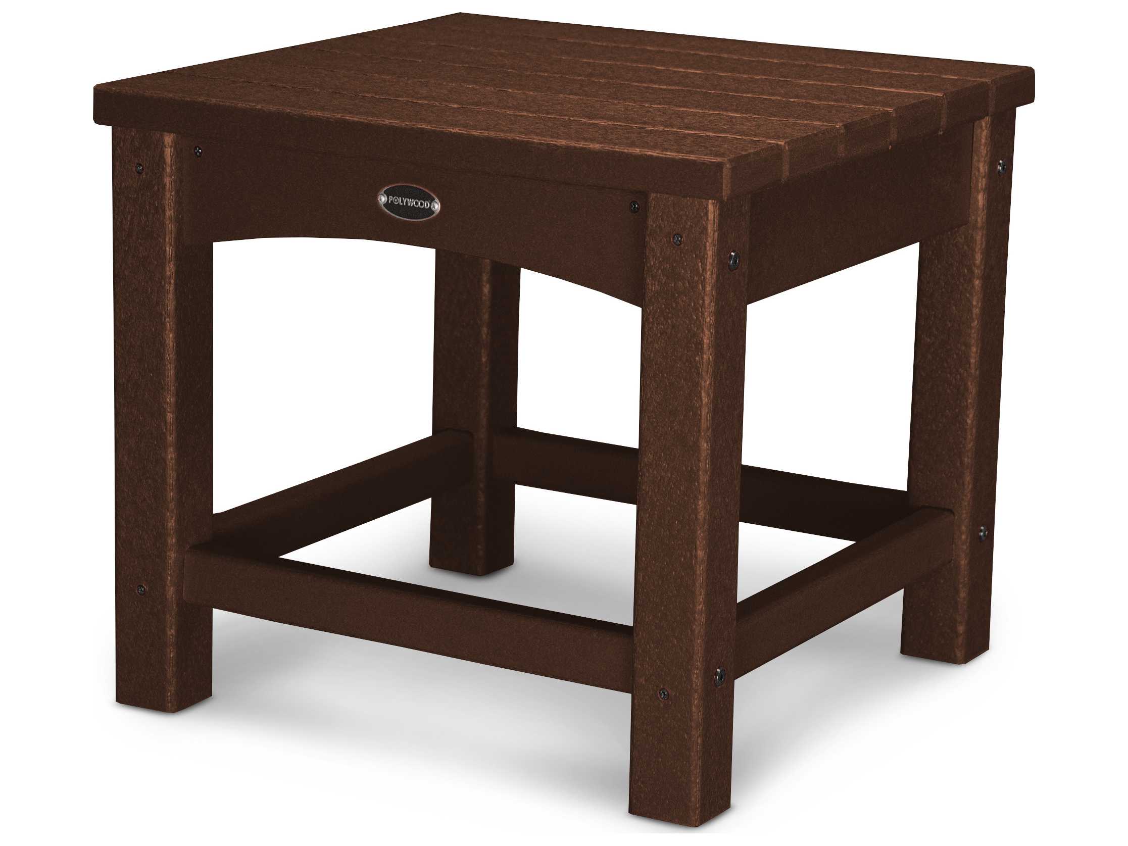 POLYWOOD® Traditional Recycled Plastic 18''Wide Square End Table PWCLT1818