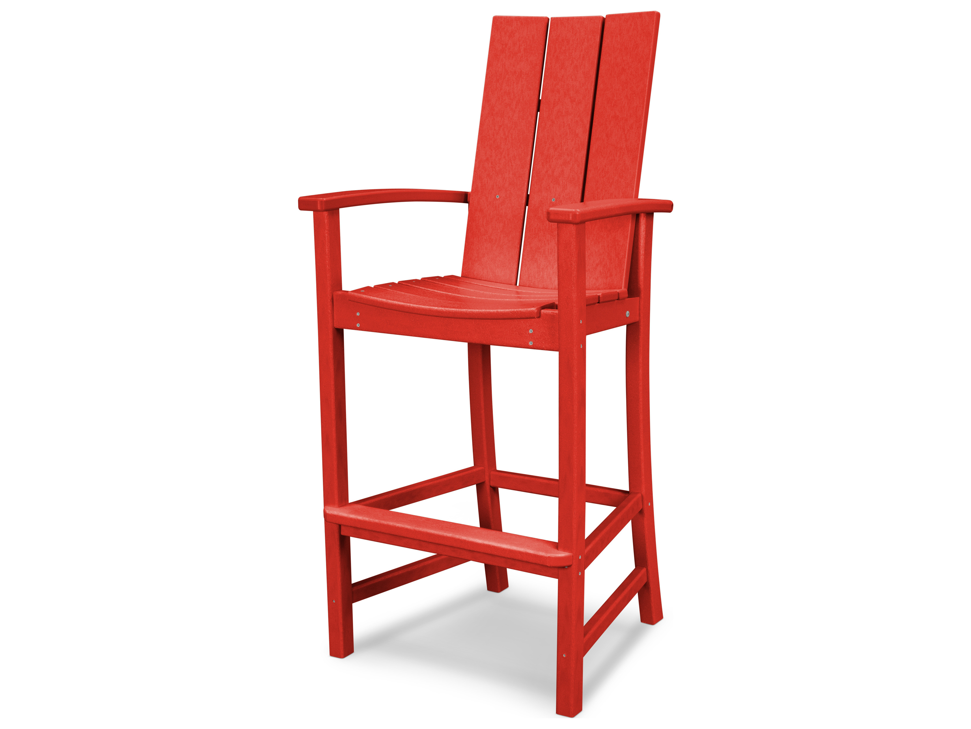 POLYWOOD® Modern Recycled Plastic Patio Bar Stool PWMLD202