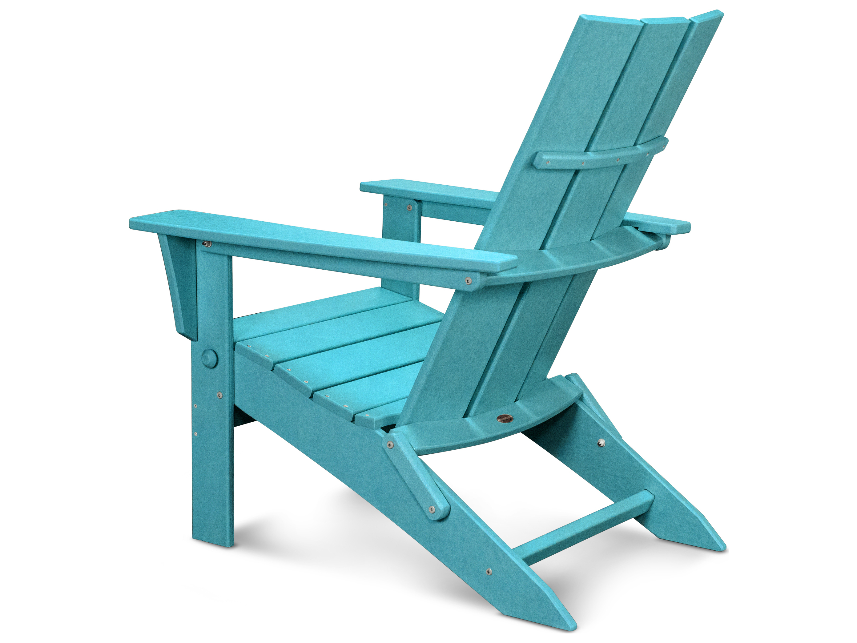 POLYWOOD® Modern Recycled Plastic Folding Patio Adirondack Chair PWMNA110