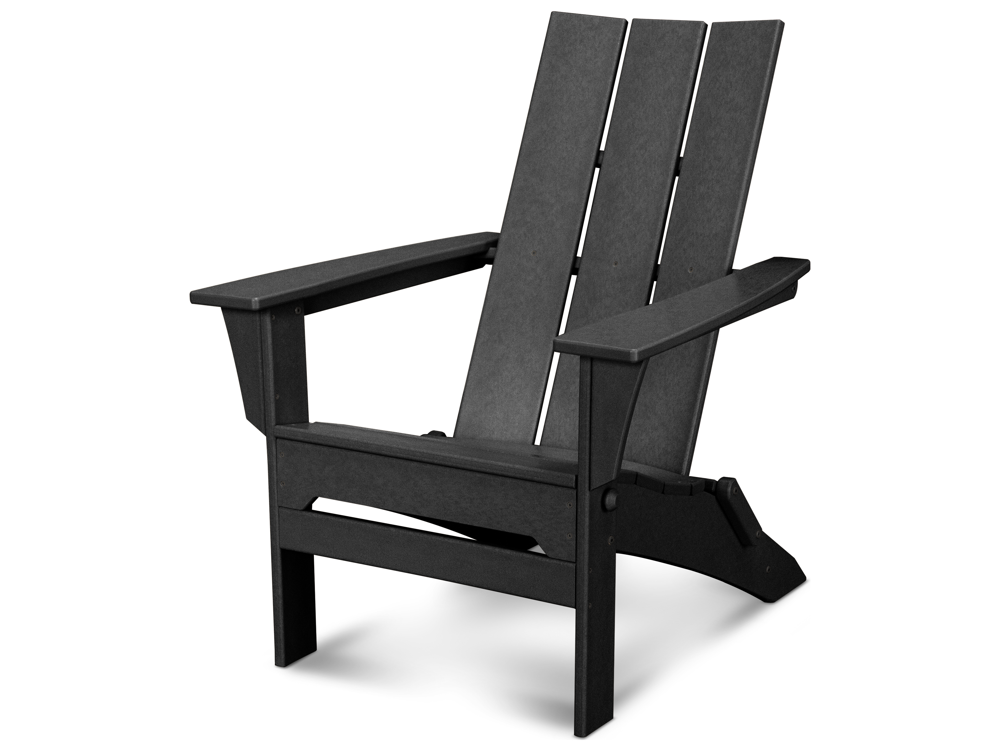 POLYWOOD® Modern Recycled Plastic Folding Patio Adirondack Chair PWMNA110