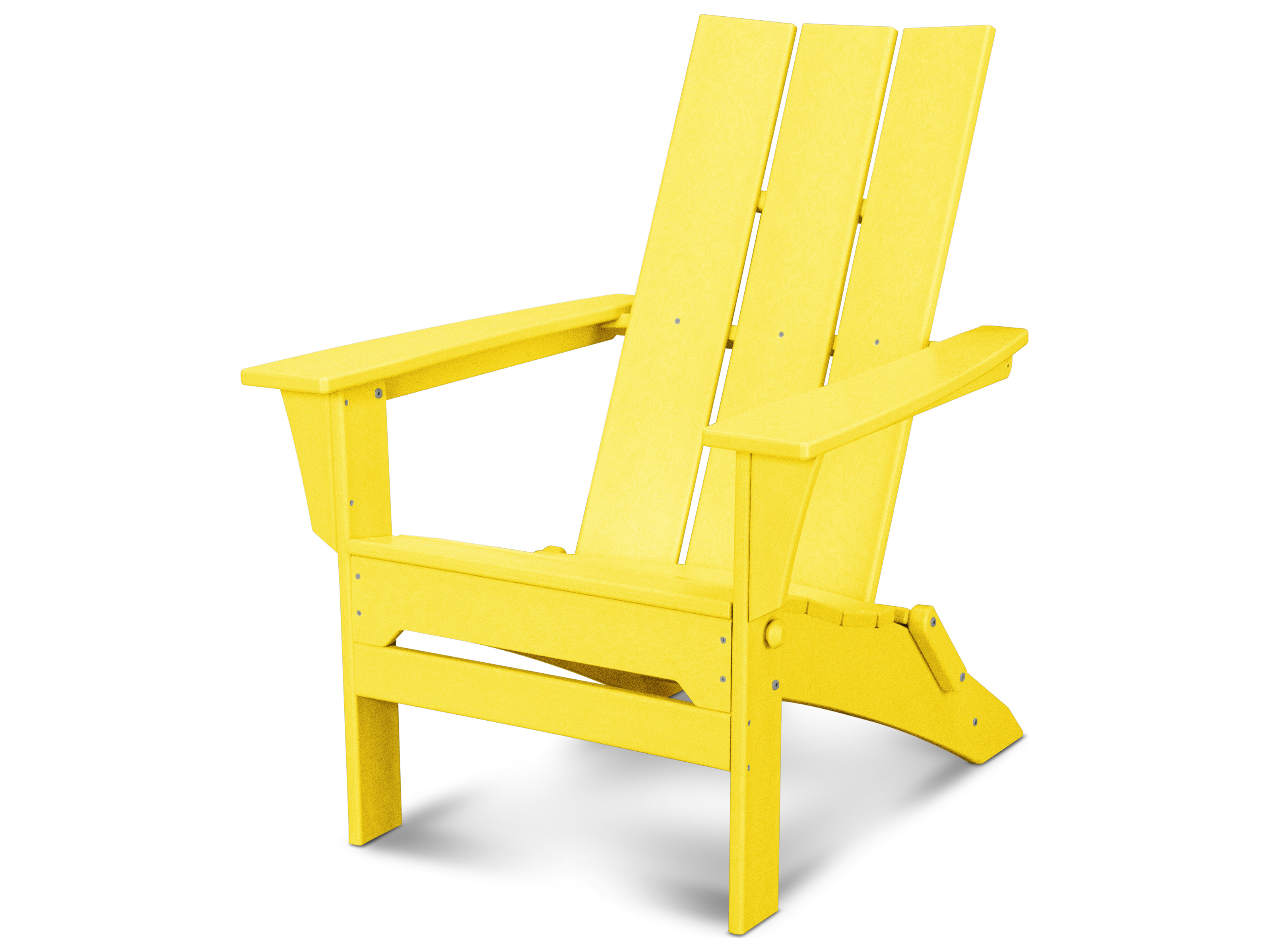 POLYWOOD® Modern Recycled Plastic Folding Patio Adirondack Chair PWMNA110