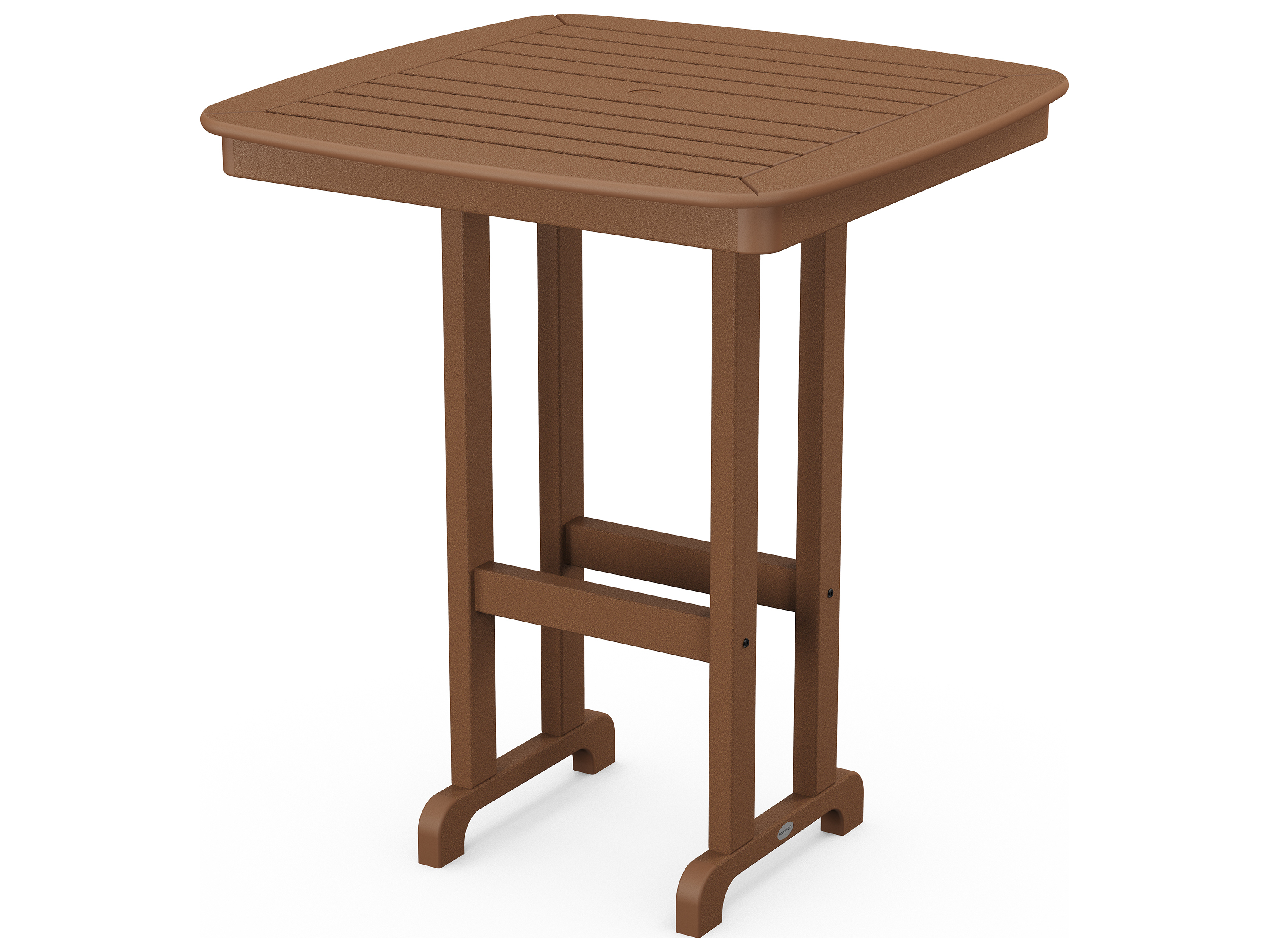 POLYWOOD® Nautical Recycled Plastic Square Outdoor Patio Bar Table
