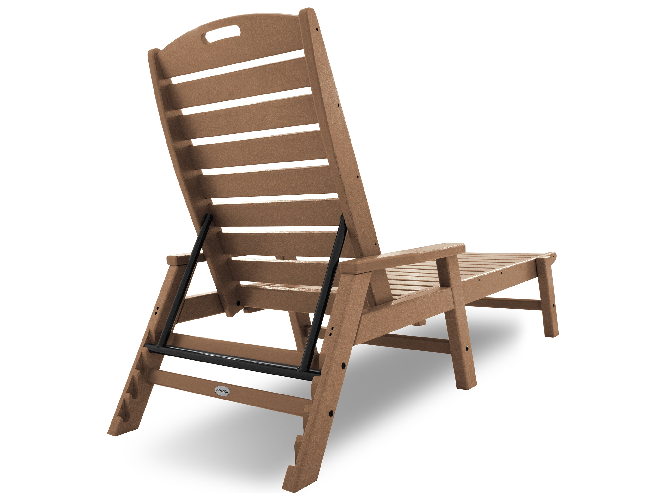 POLYWOOD® Nautical Recycled Plastic Stackable Outdoor Chaise Lounge