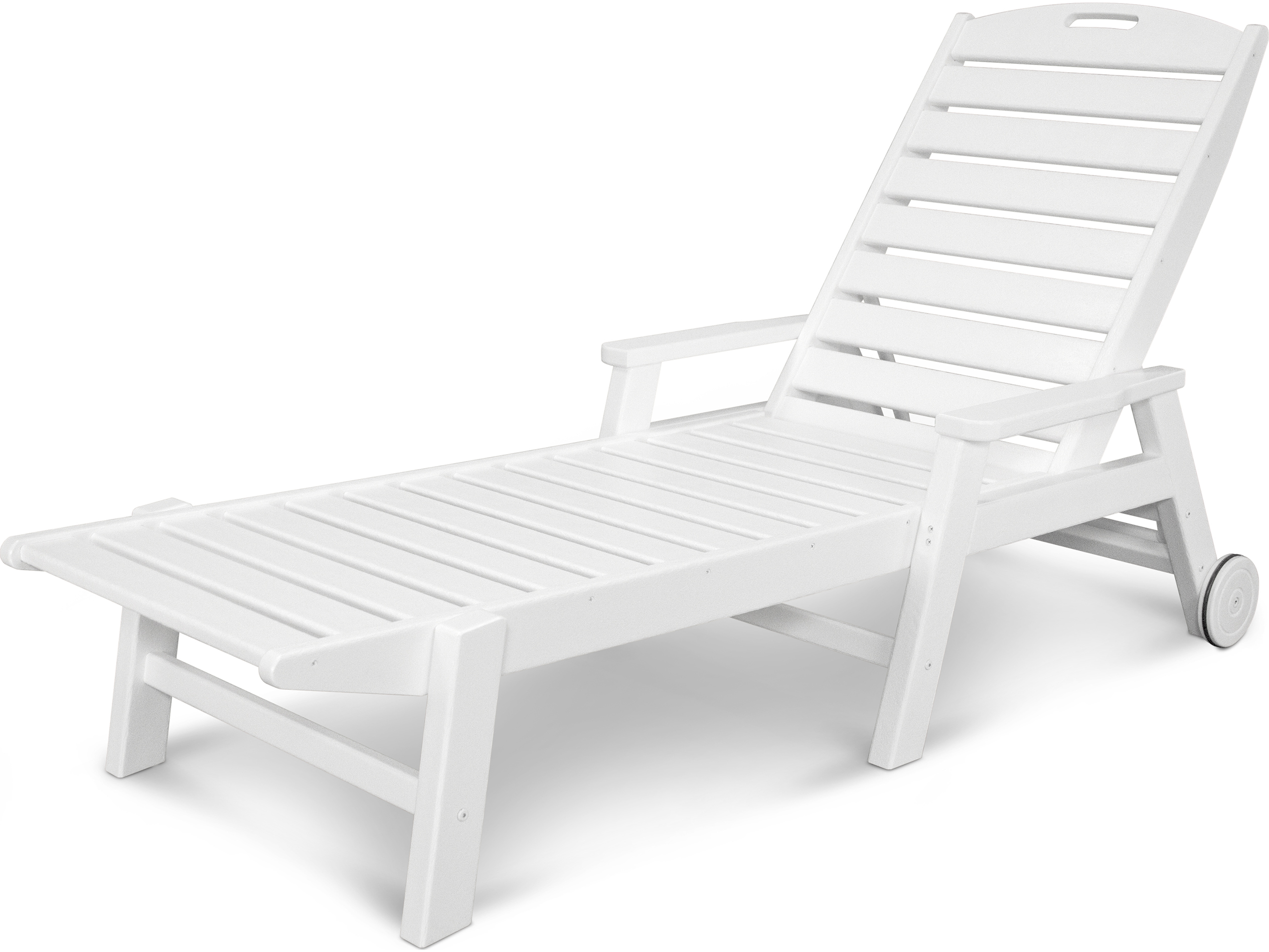 POLYWOOD® Nautical Recycled Plastic Stackable Outdoor Patio Chaise