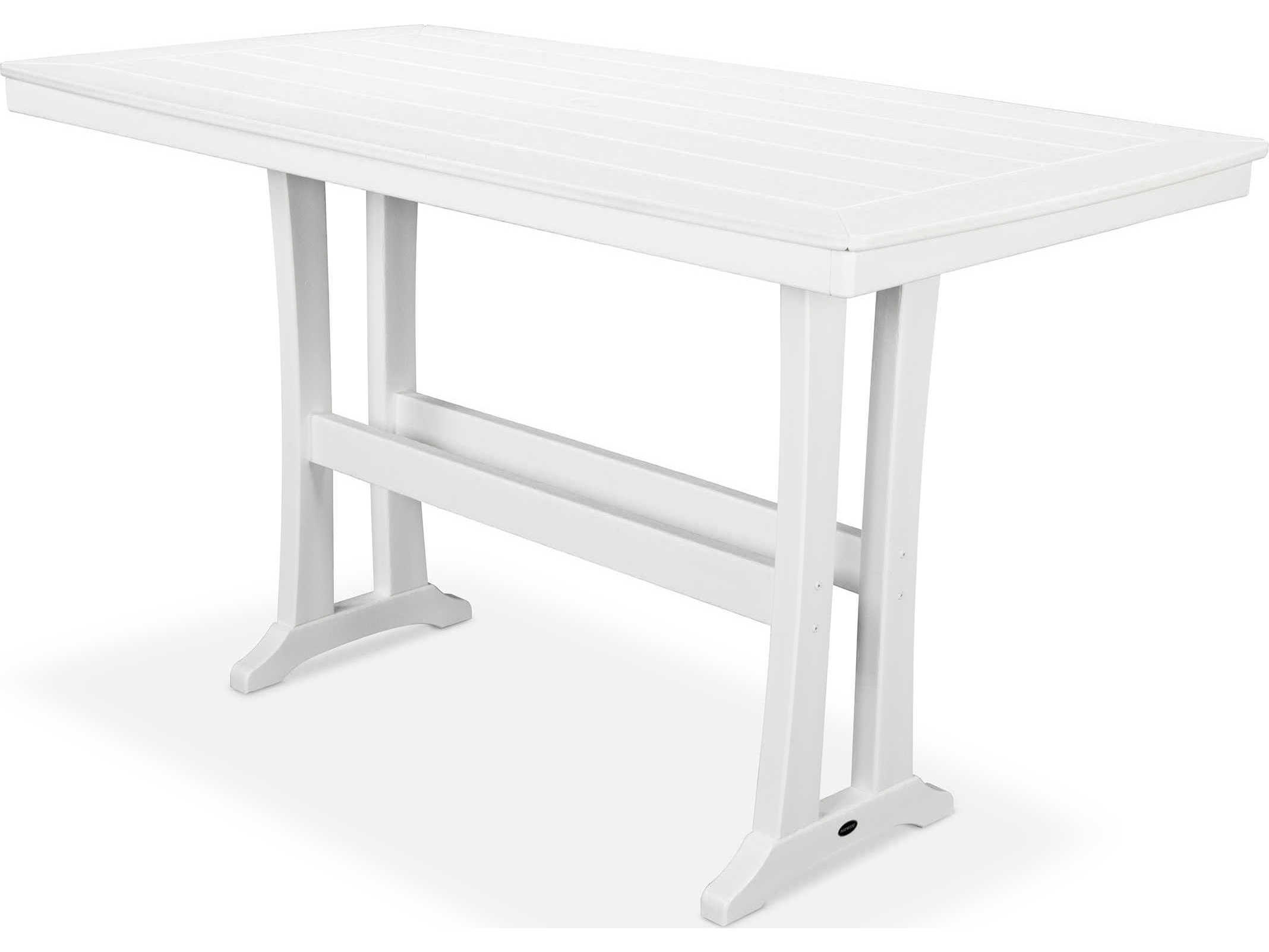 POLYWOOD® Nautical Farmhouse Recycled Plastic Rectangular Trestle