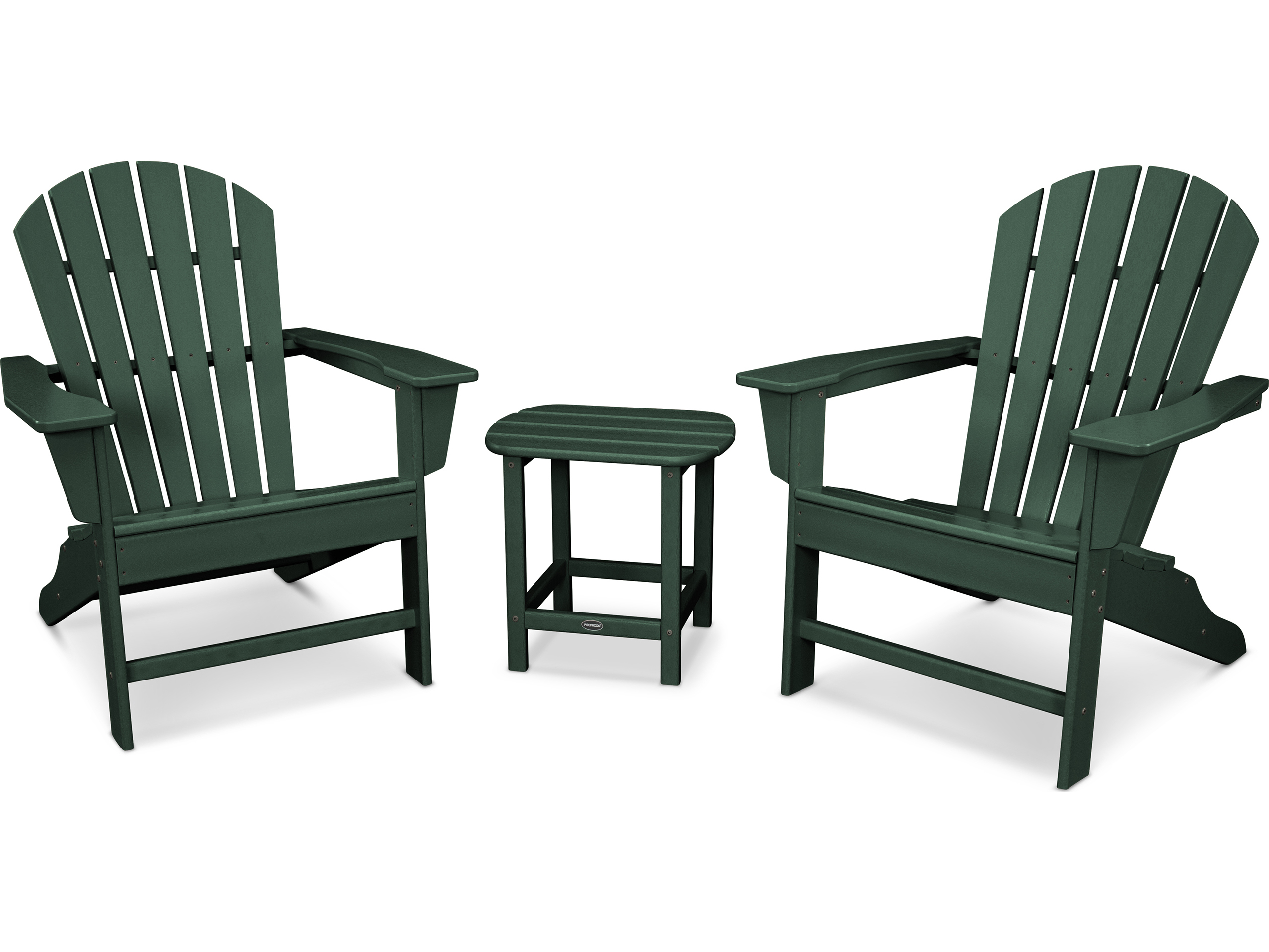 POLYWOOD® South Beach Recycled Plastic 3 Piece Adirondack Outdoor Patio