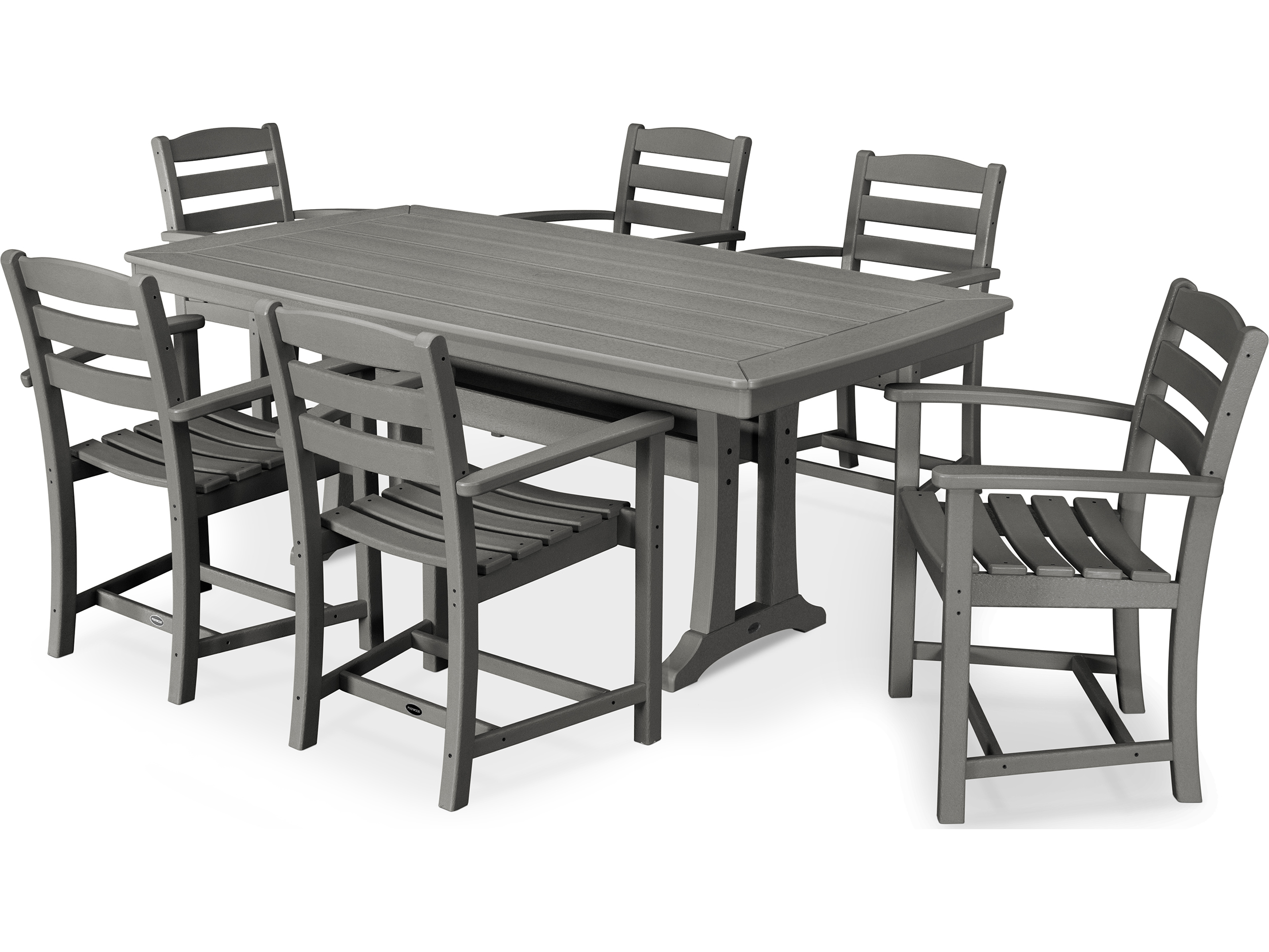 POLYWOOD® La Casa Cafe Recycled Plastic 7 Piece Outdoor Patio Dining