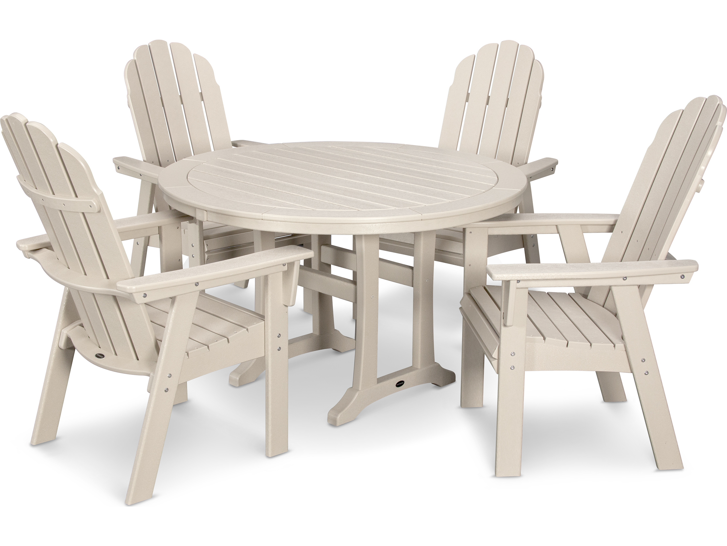 POLYWOOD® Vineyard Recycled Plastic 5 Nautical Trestle Outdoor Dining