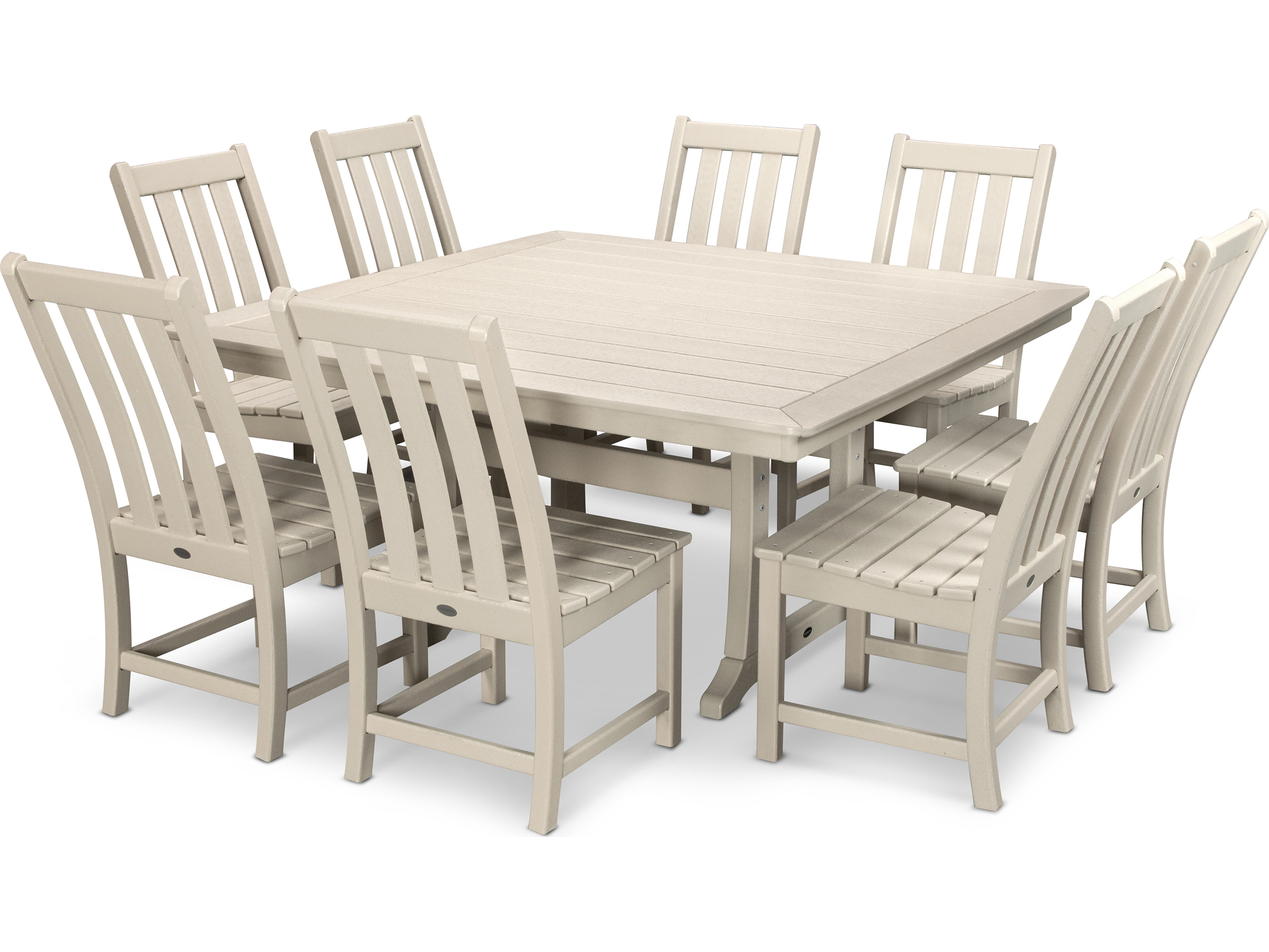 POLYWOOD® Vineyard Recycled Plastic 9 Piece Outdoor Patio Dining Set