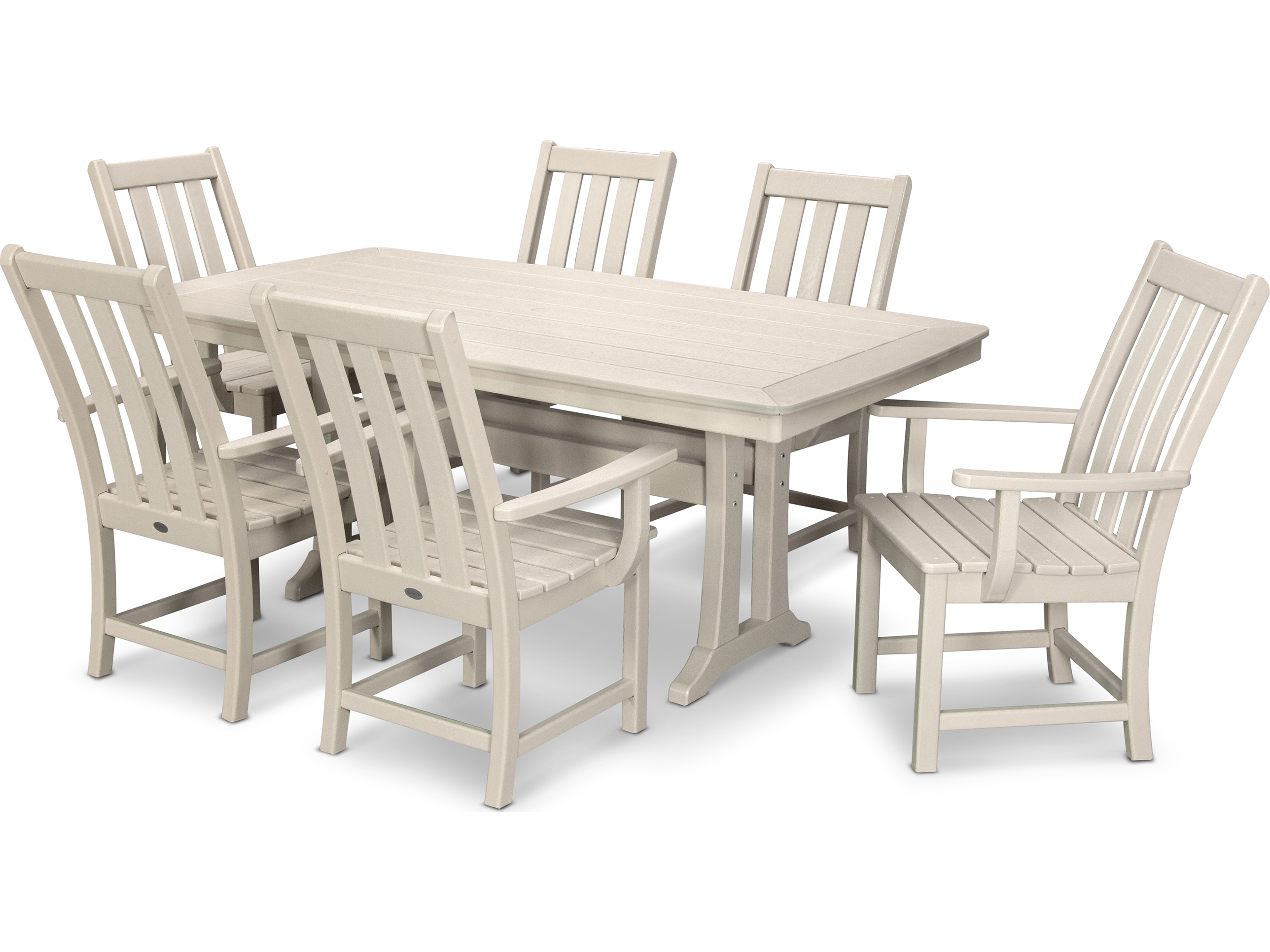 POLYWOOD® Vineyard Recycled Plastic 7 Piece Patio Dining Set PWPWS4071