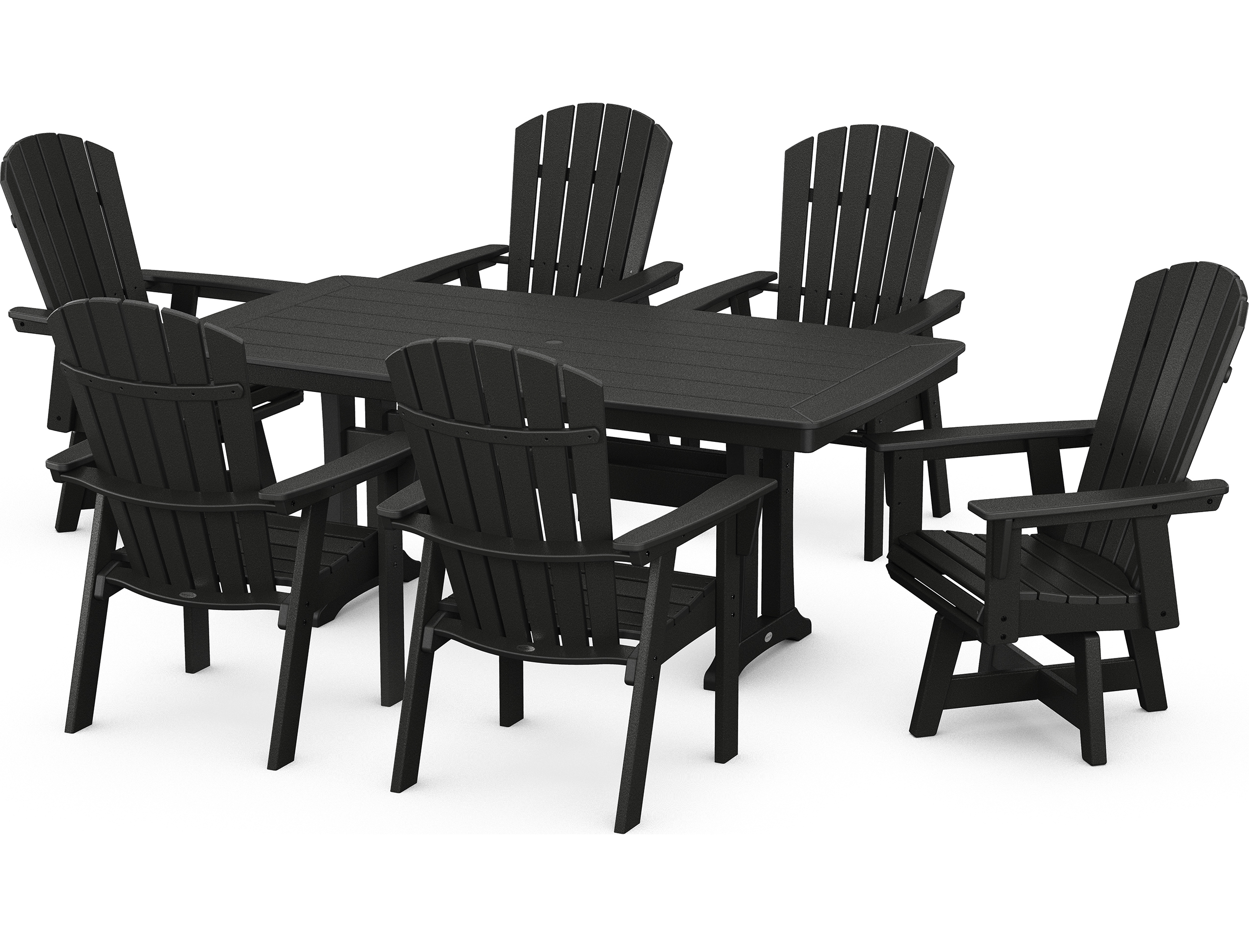 POLYWOOD® Nautical Recycled Plastic 7 Piece Dining Set PWS5691