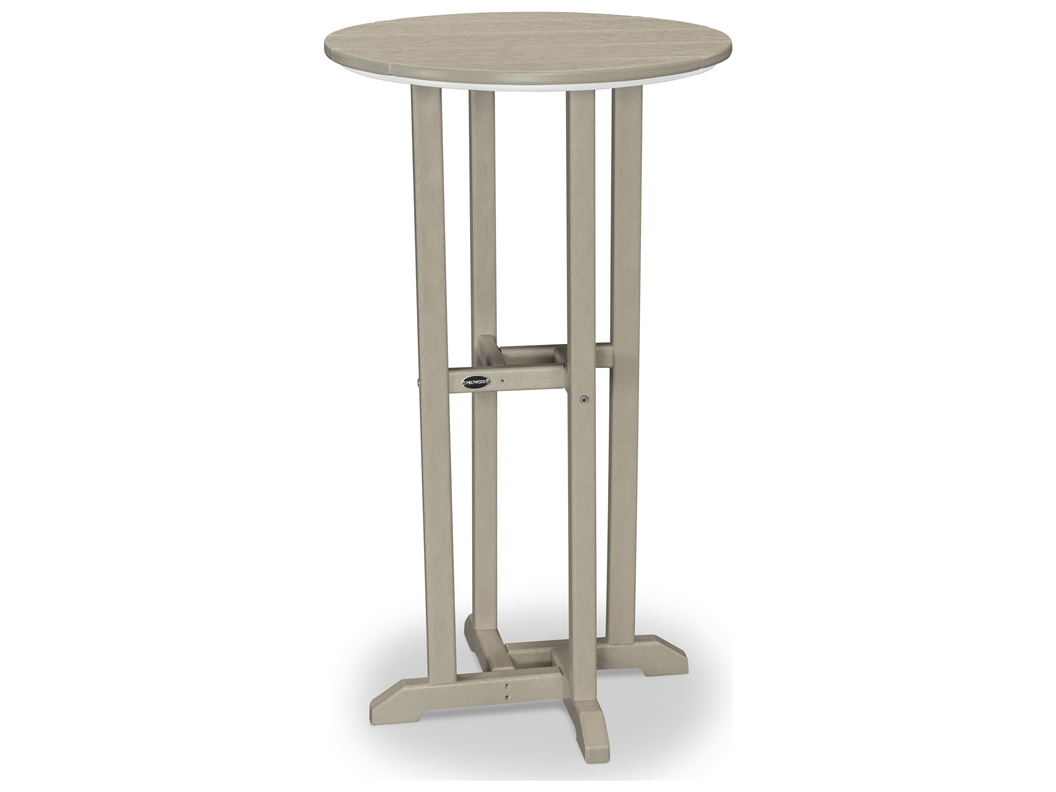 POLYWOOD® Traditional Recycled Plastic Round Patio Bar Height Table