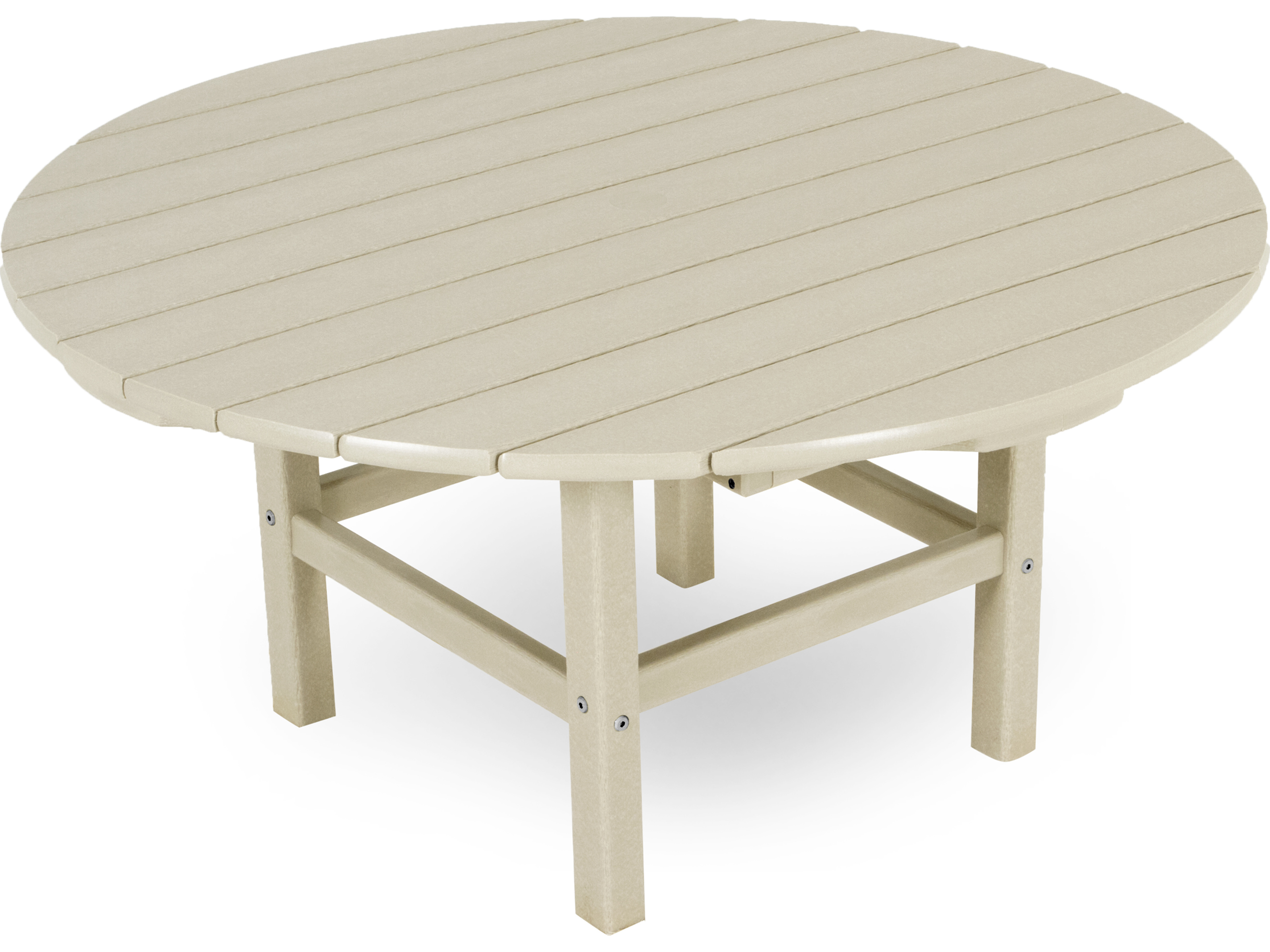 POLYWOOD® Traditional Recycled Plastic Round Outdoor Patio Conversation