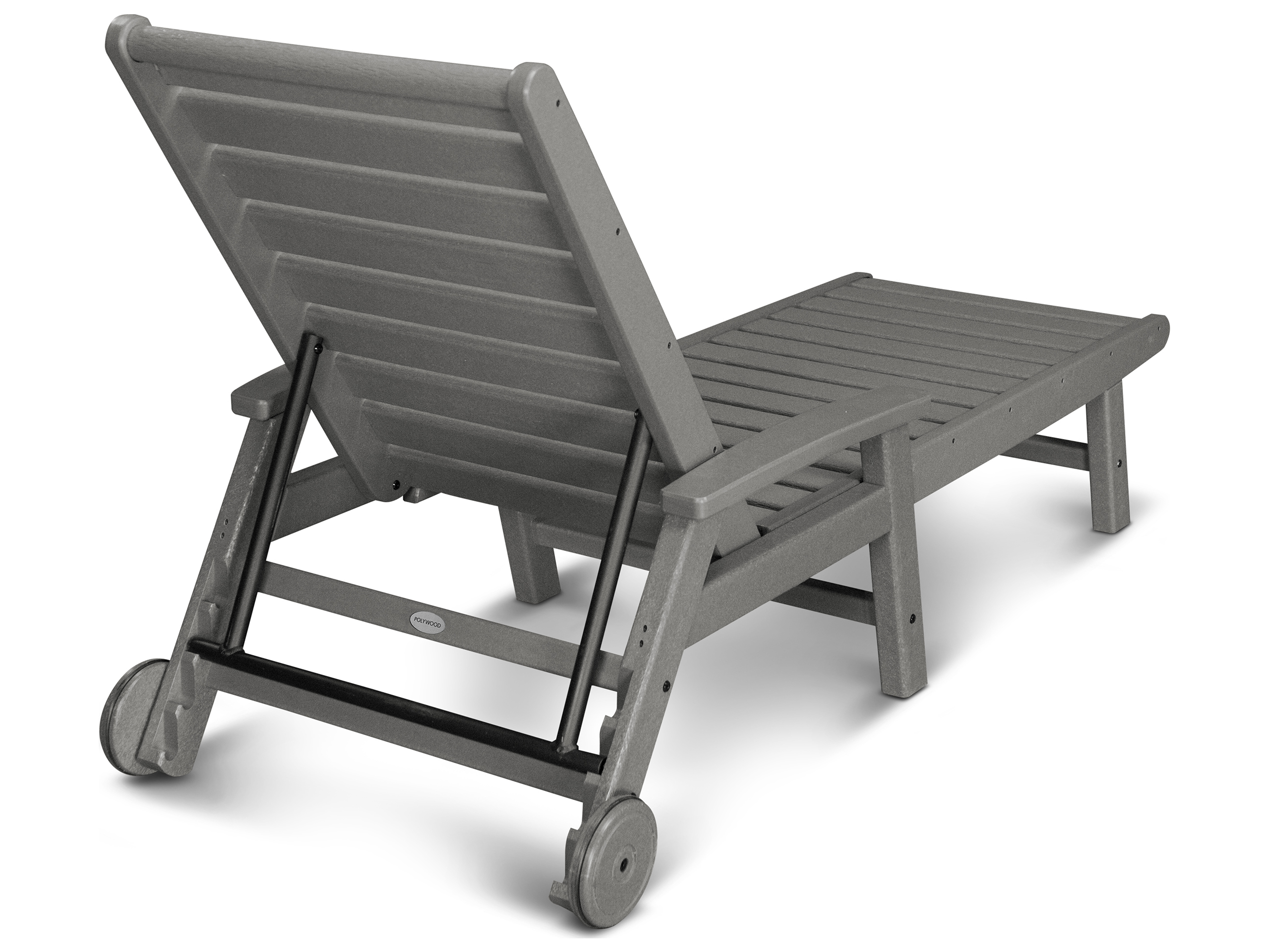 POLYWOOD® Signature Recycled Plastic Chaise Lounge with Wheels SW2280