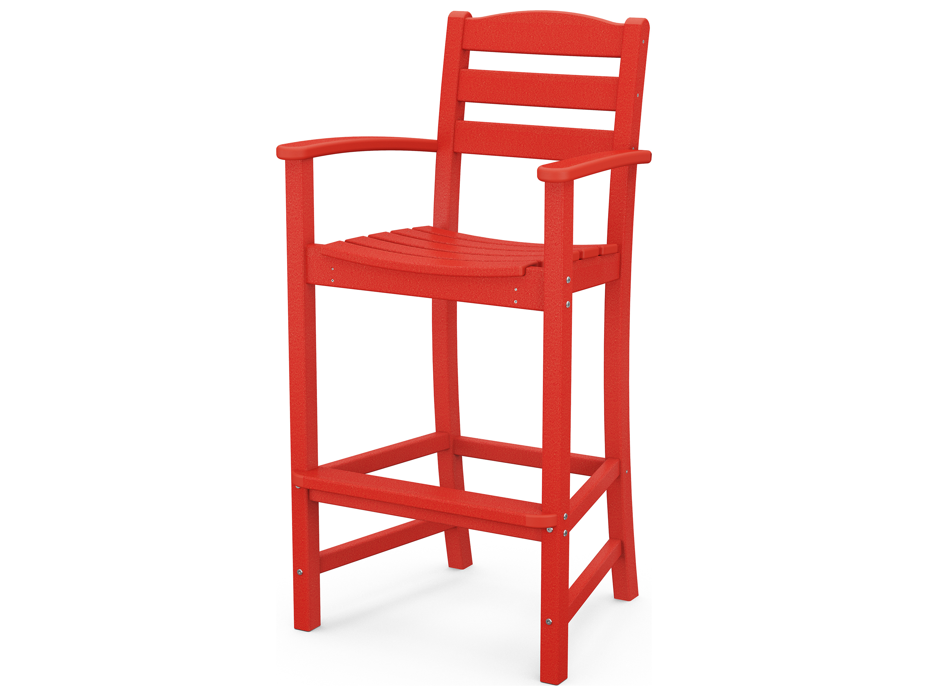 POLYWOOD® La Casa Cafe Recycled Plastic Arm Outdoor Patio Bar Stool