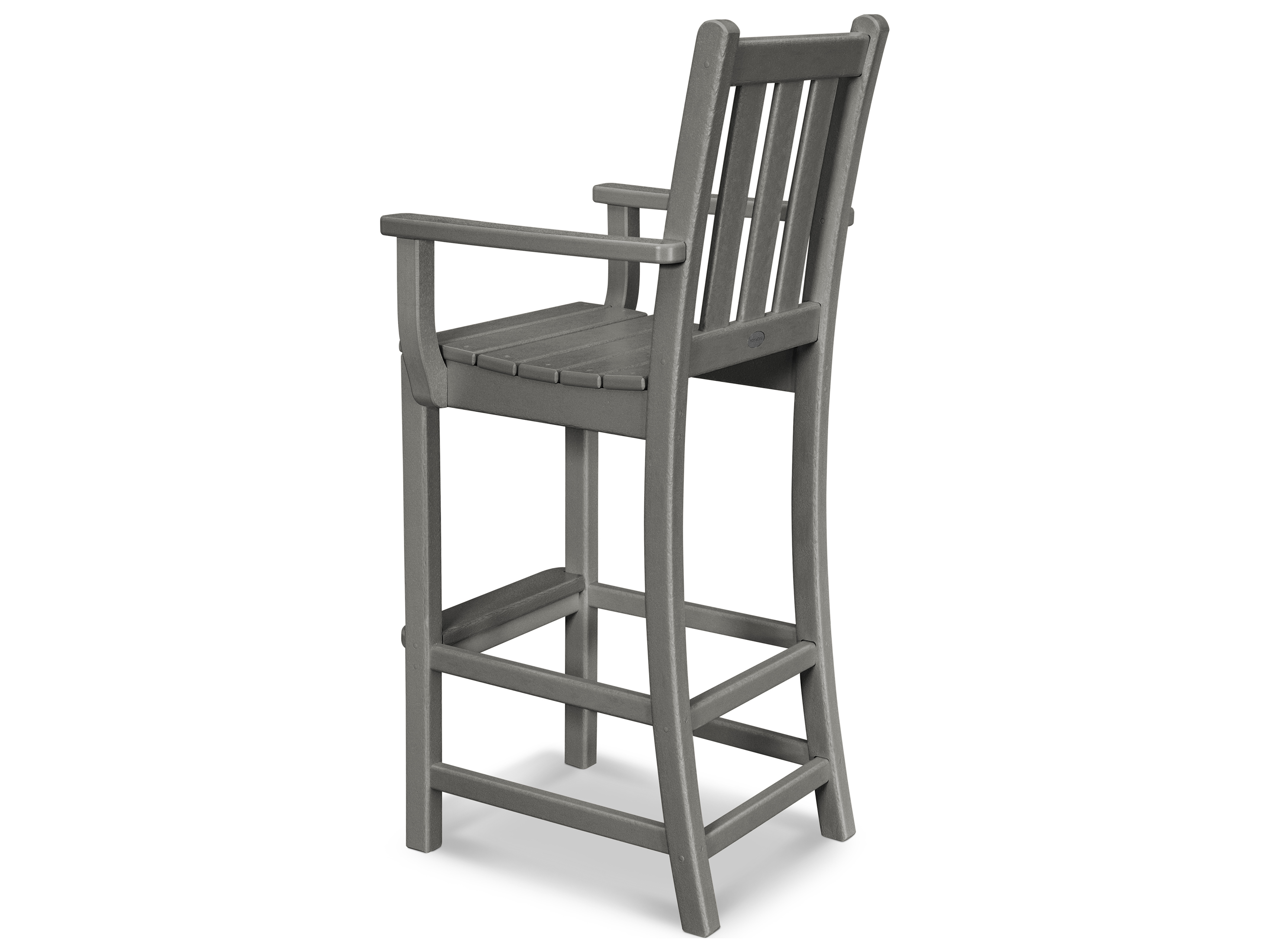 POLYWOOD® Traditional Garden Recycled Plastic Outdoor Bar Stool PWTGD202
