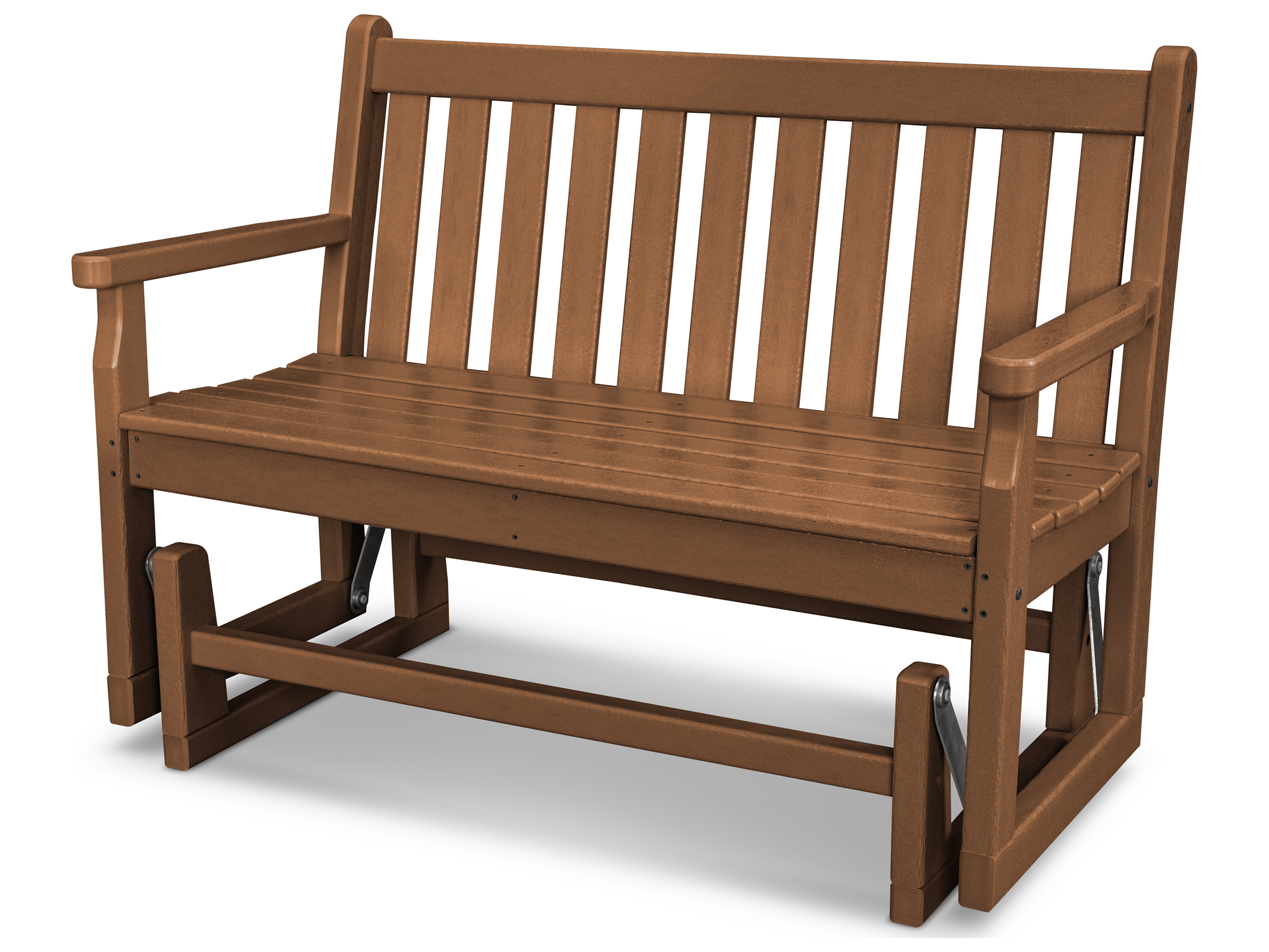 POLYWOOD® Traditional Garden Recycled Plastic Glider Bench Green