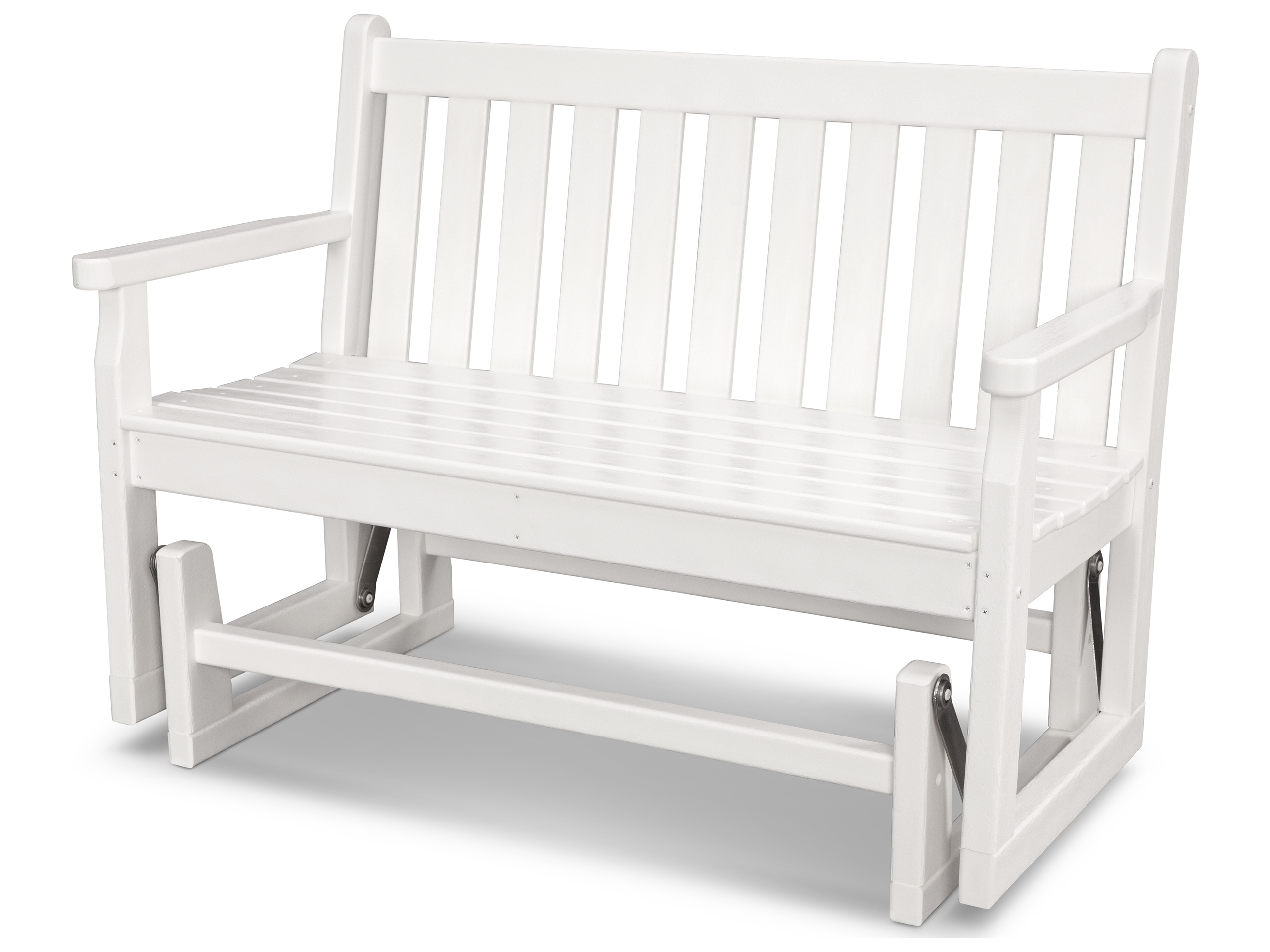 POLYWOOD® Traditional Garden Recycled Plastic Glider Patio Bench