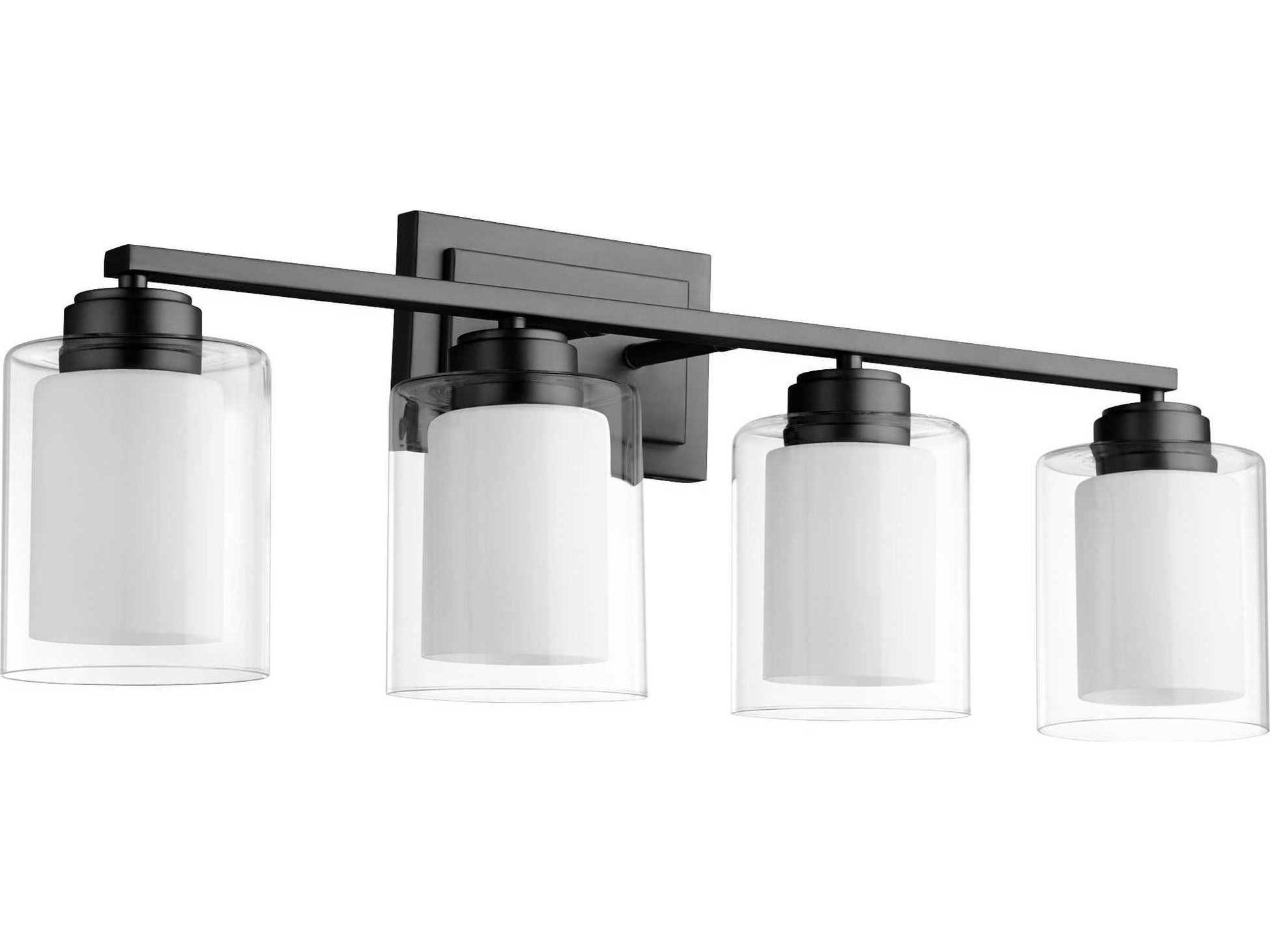 Quorum Matte Black 4light Vanity Light QM582459