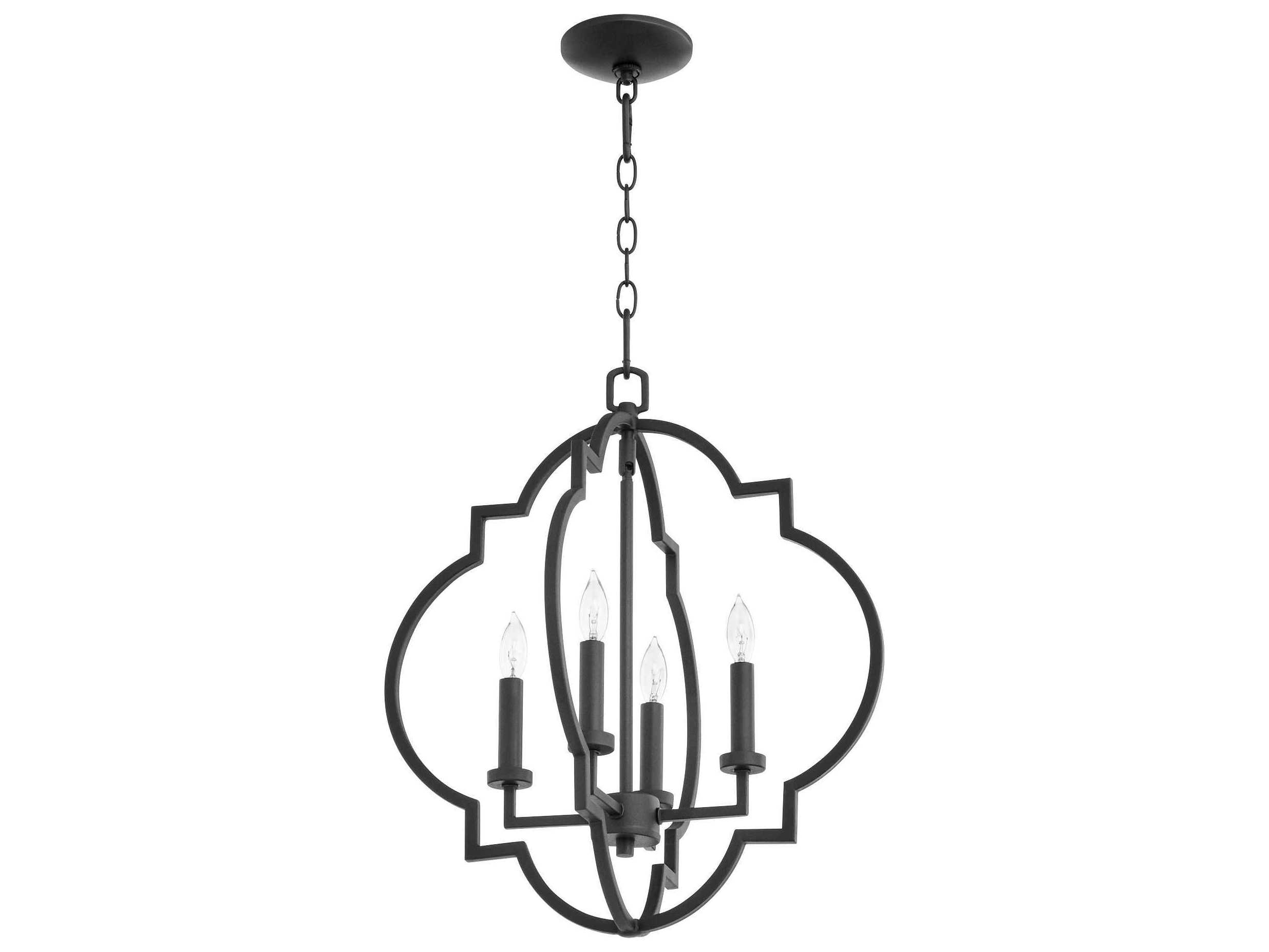 Quorum Dublin 18" Wide 4Light Noir Black Candelabra Chandelier QM6842469
