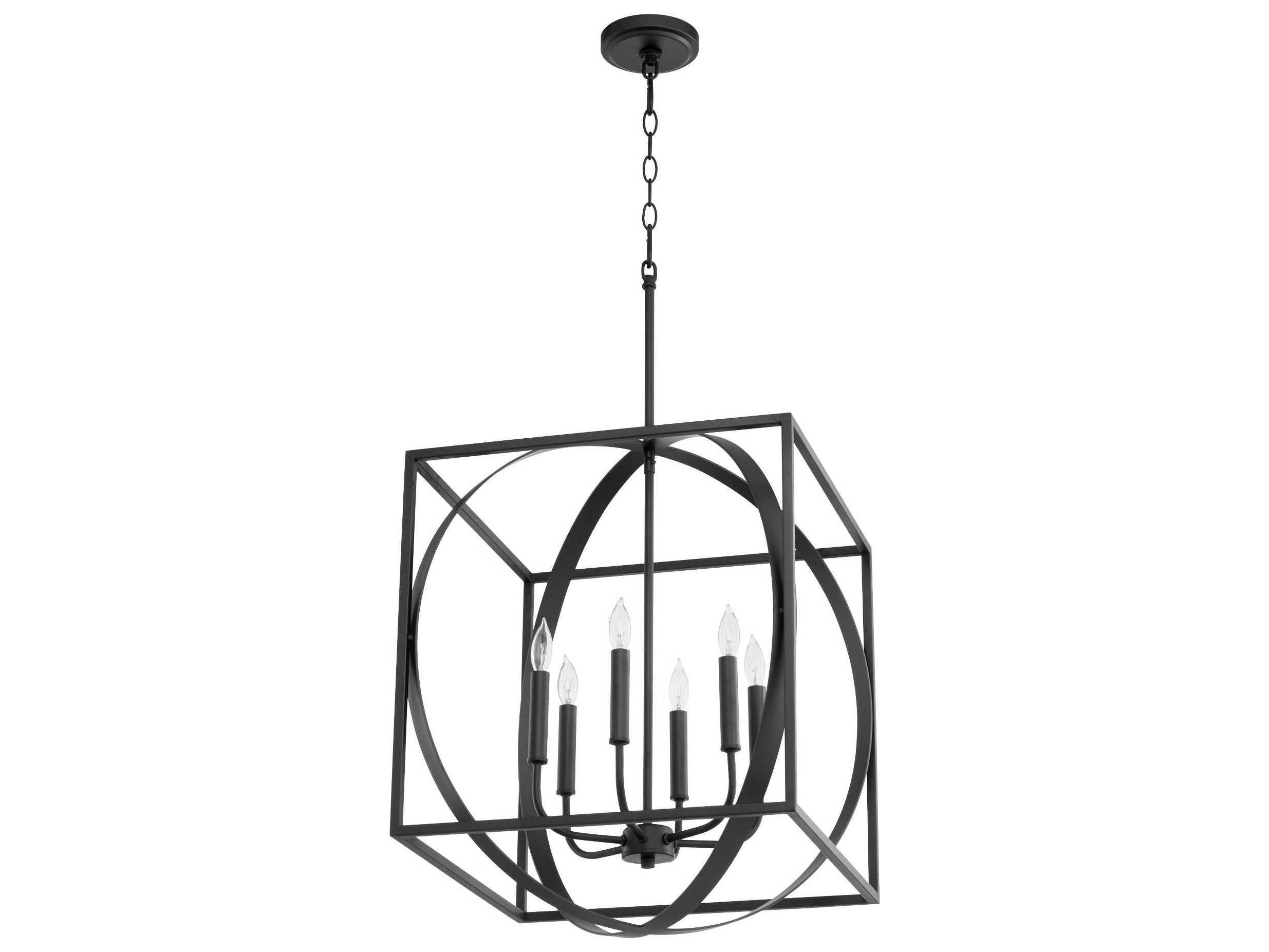 Quorum 18" Wide 6Light Noir Black Candelabra Chandelier QM8150669