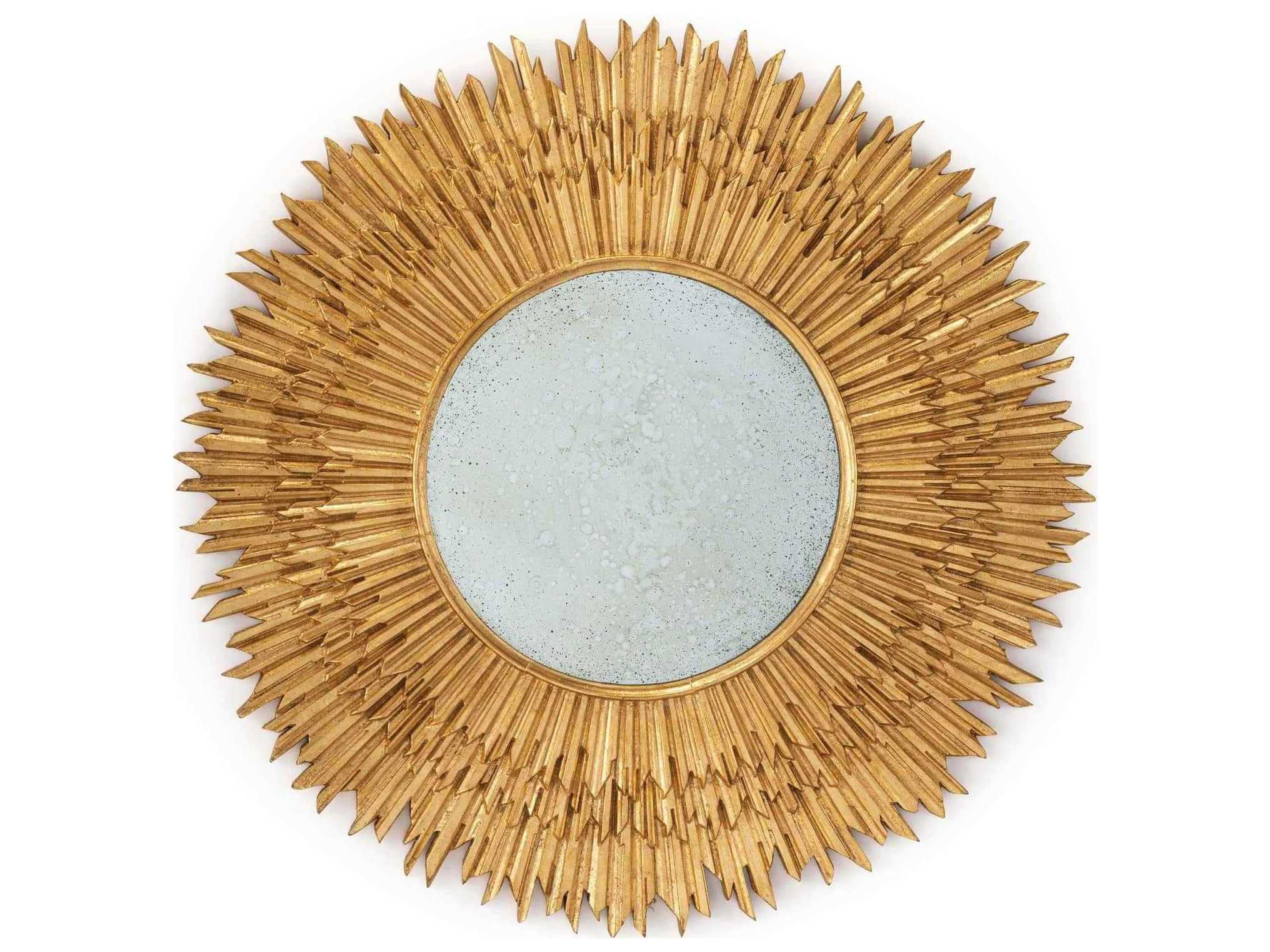 Regina Andrew Antique Gold Leaf Round Wall Mirror REG211116