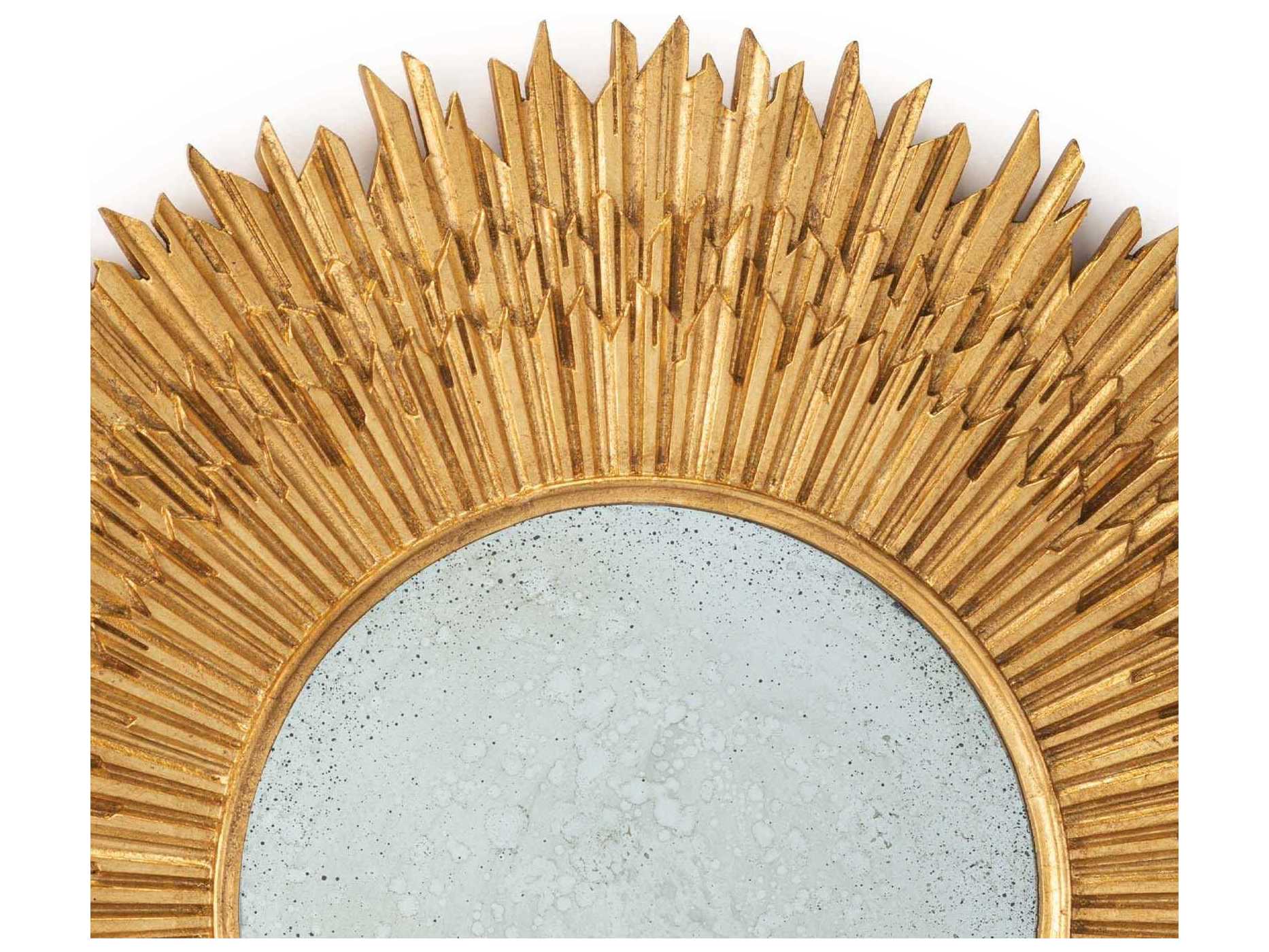 Regina Andrew Antique Gold Leaf Round Wall Mirror REG211116