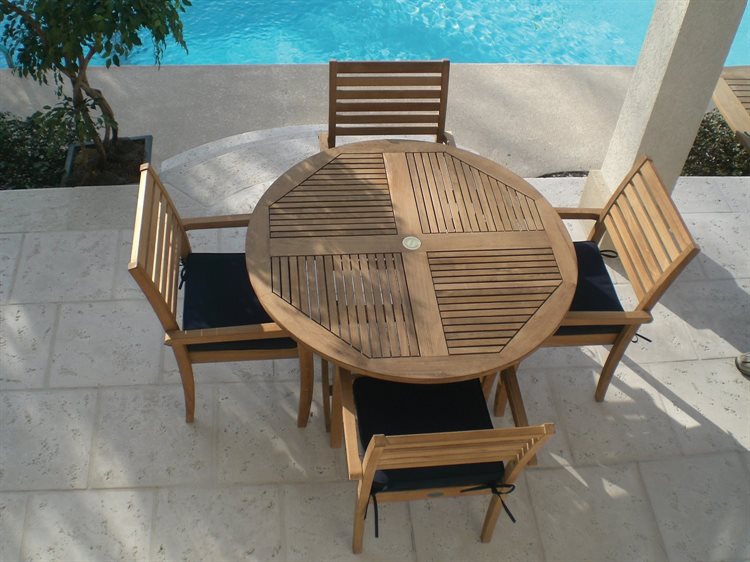 Royal Teak Collection Classic Dining Set CLSSCAVNTDINSET3