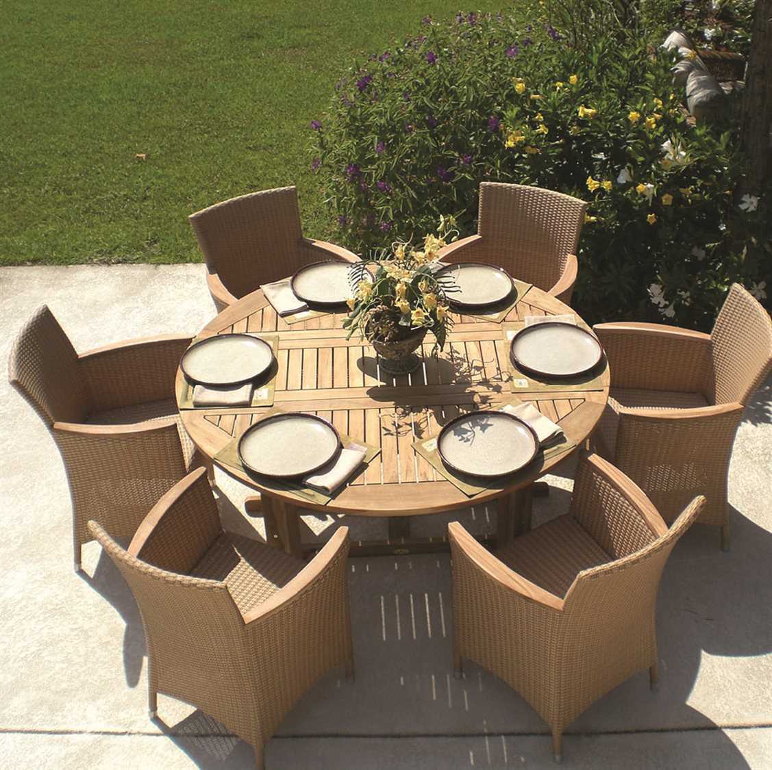 Large Round Outdoor Patio Dining Table Patio Ideas