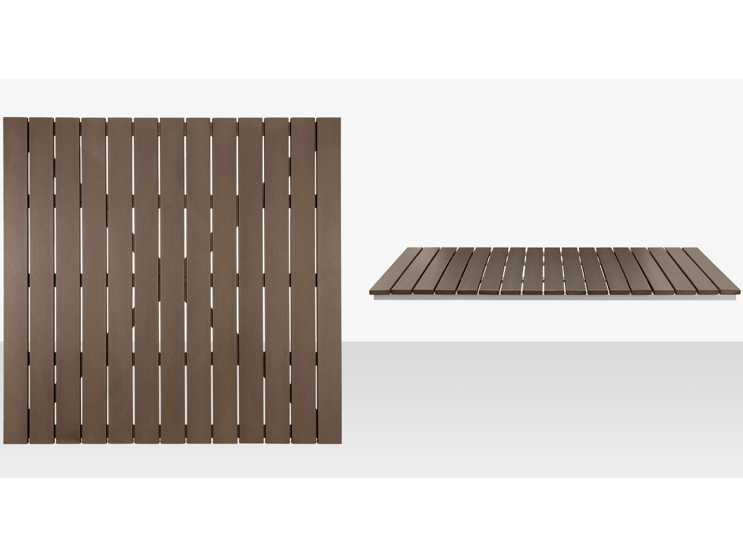 Source Outdoor Furniture Vienna Aluminum Square Table Top in Gray SCCLSF2404402GRY