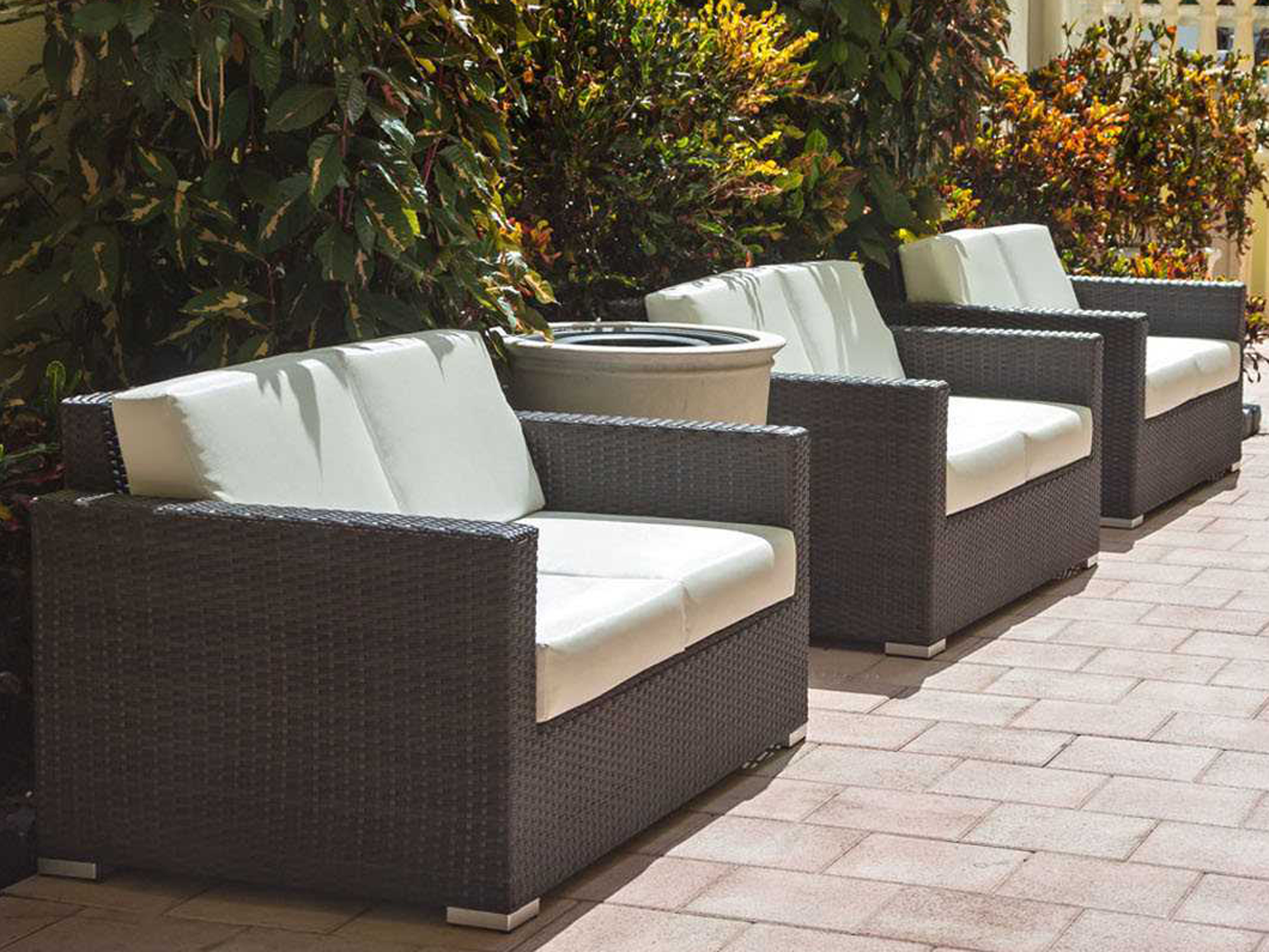Source Outdoor Furniture Lucaya Wicker Cushion Lounge Set LUCLNGESET6