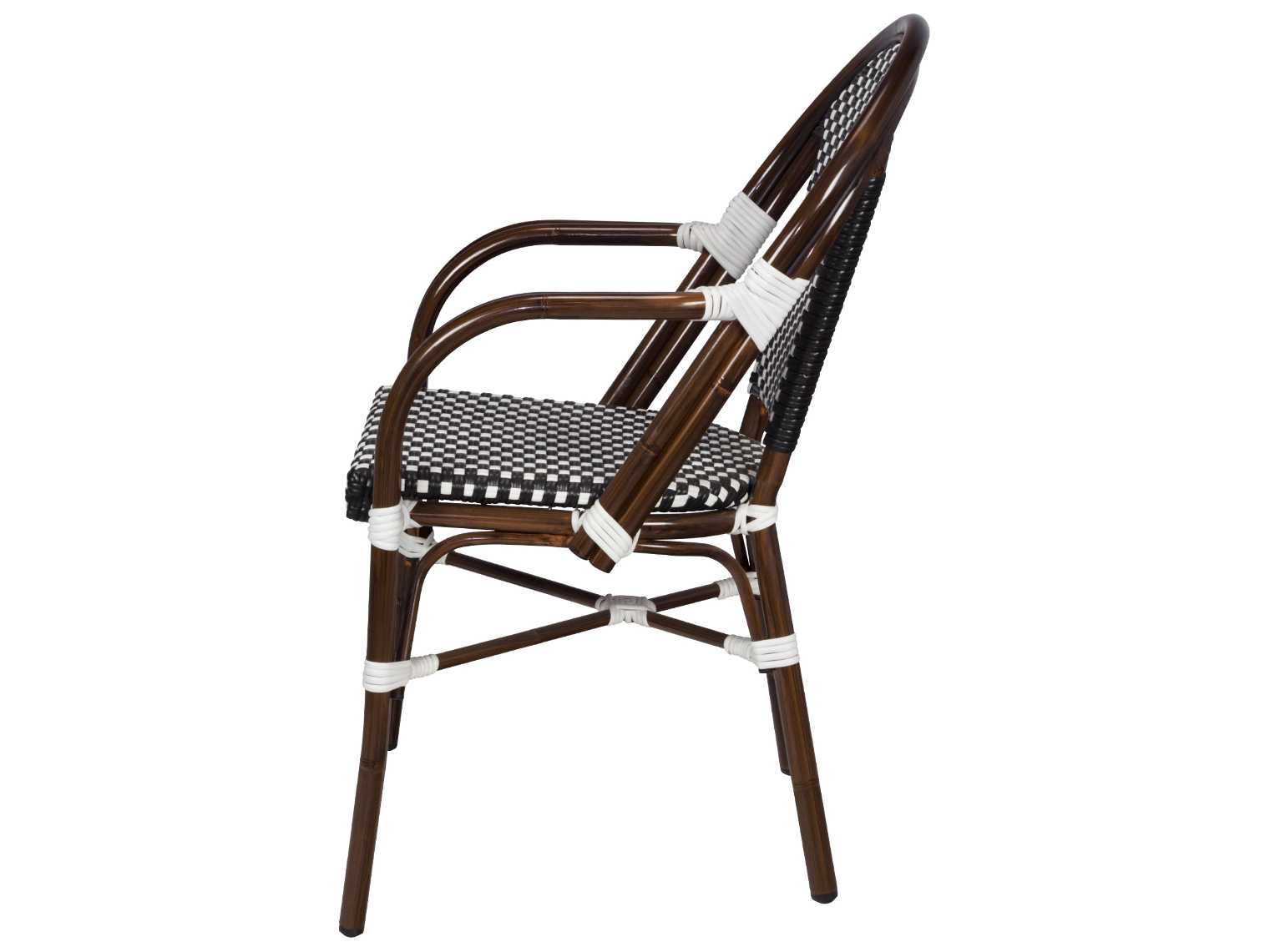 Source Outdoor Furniture Paris Aluminum Stackable Dining Arm Chair