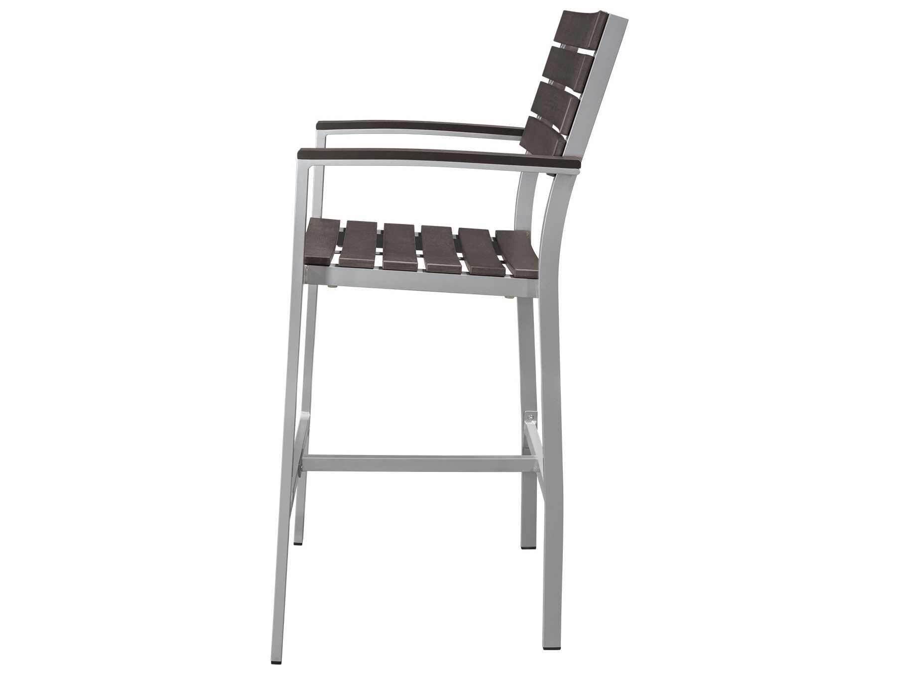 Source Outdoor Furniture Vienna Aluminum Stackable Bar Arm Chair