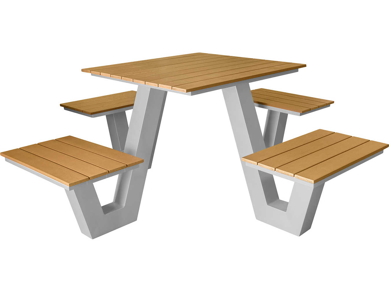 Source Outdoor Furniture Vienna Aluminum 4' Picnic Table SF2404360