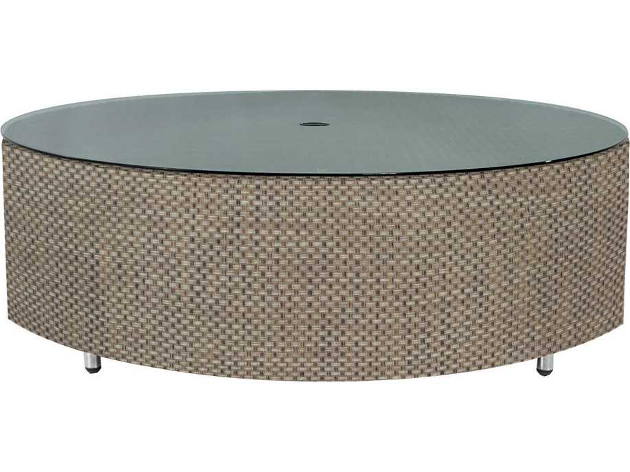Source Outdoor Furniture Circa Wrap Aluminum 47 Round Coffee Table with