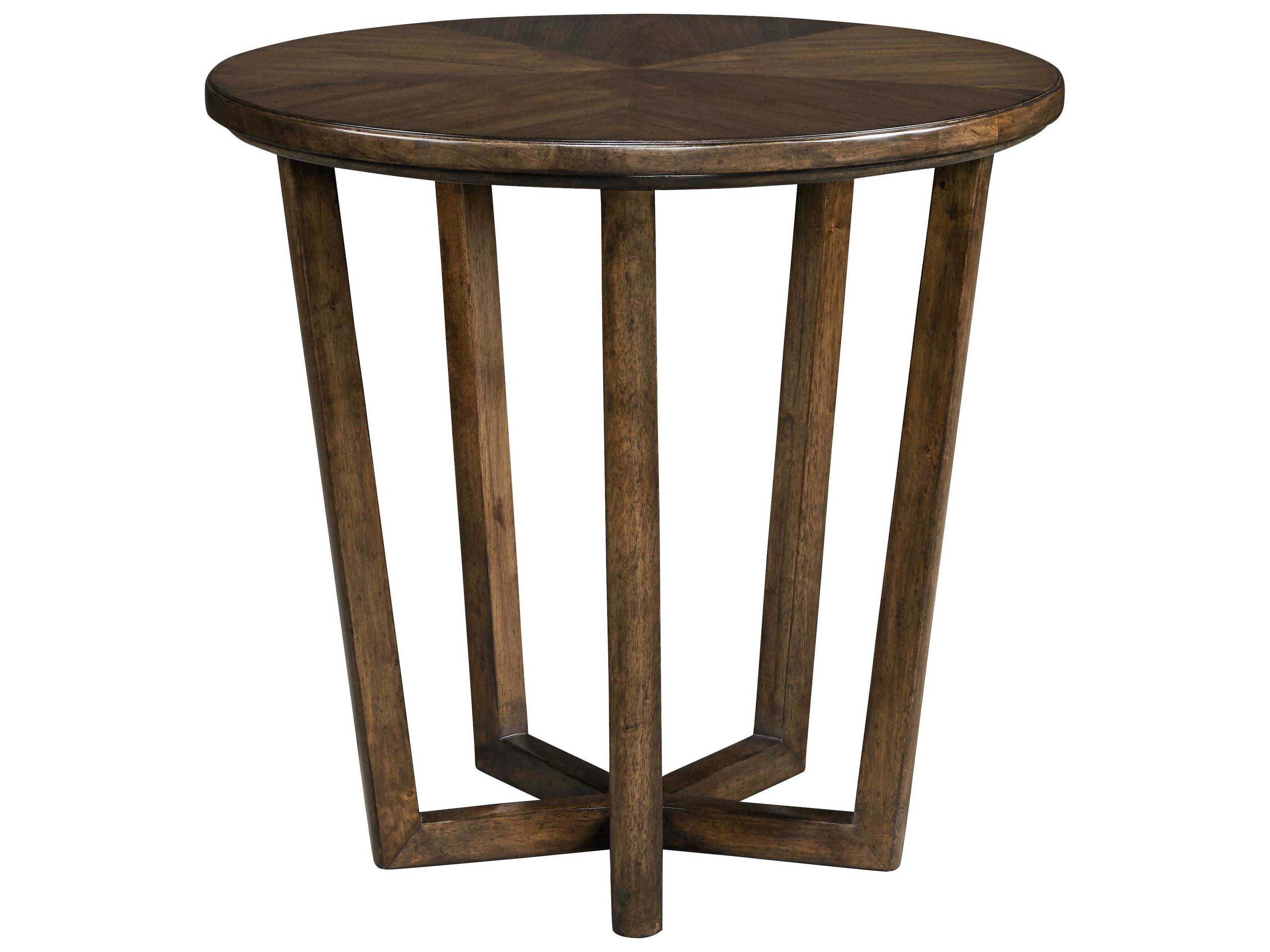 Stanley Furniture Santa Clara Burnished Walnut 28'' Round Lamp Table