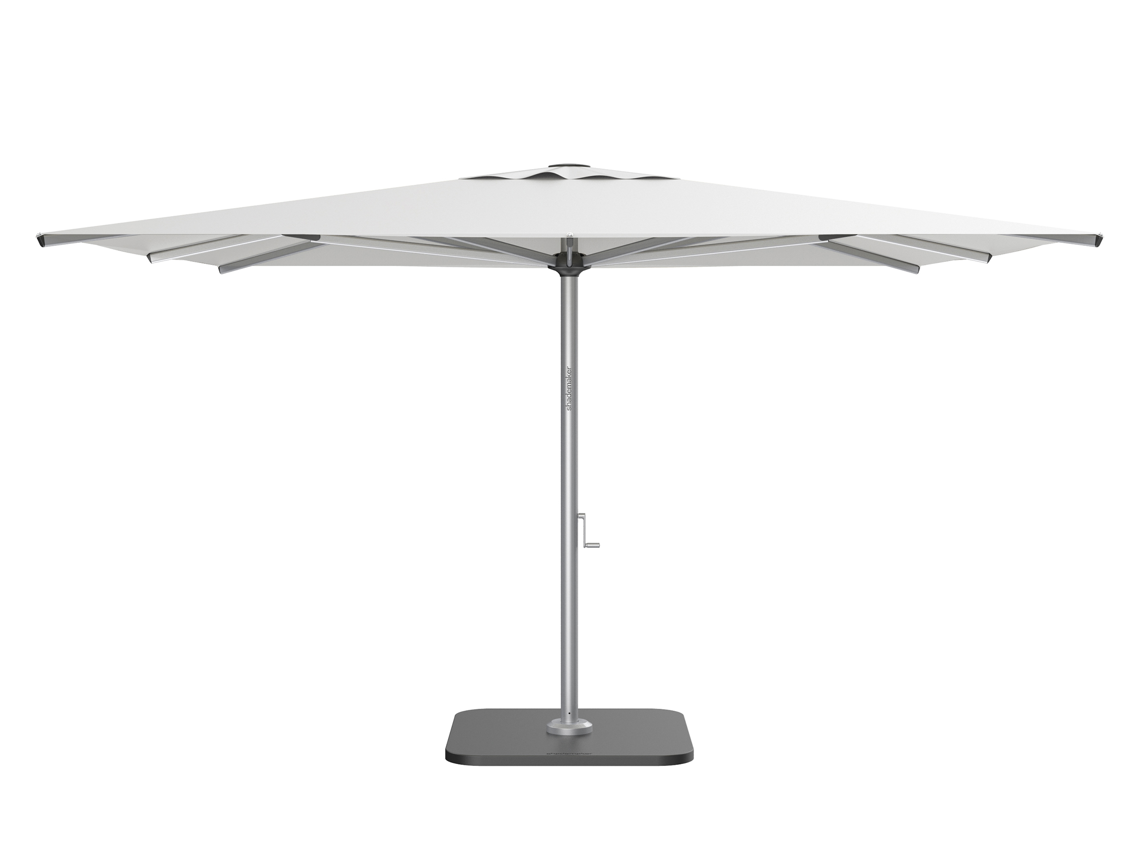 Shademaker Astral Aluminum 13 Foot Square Crank Lift Outdoor Umbrella