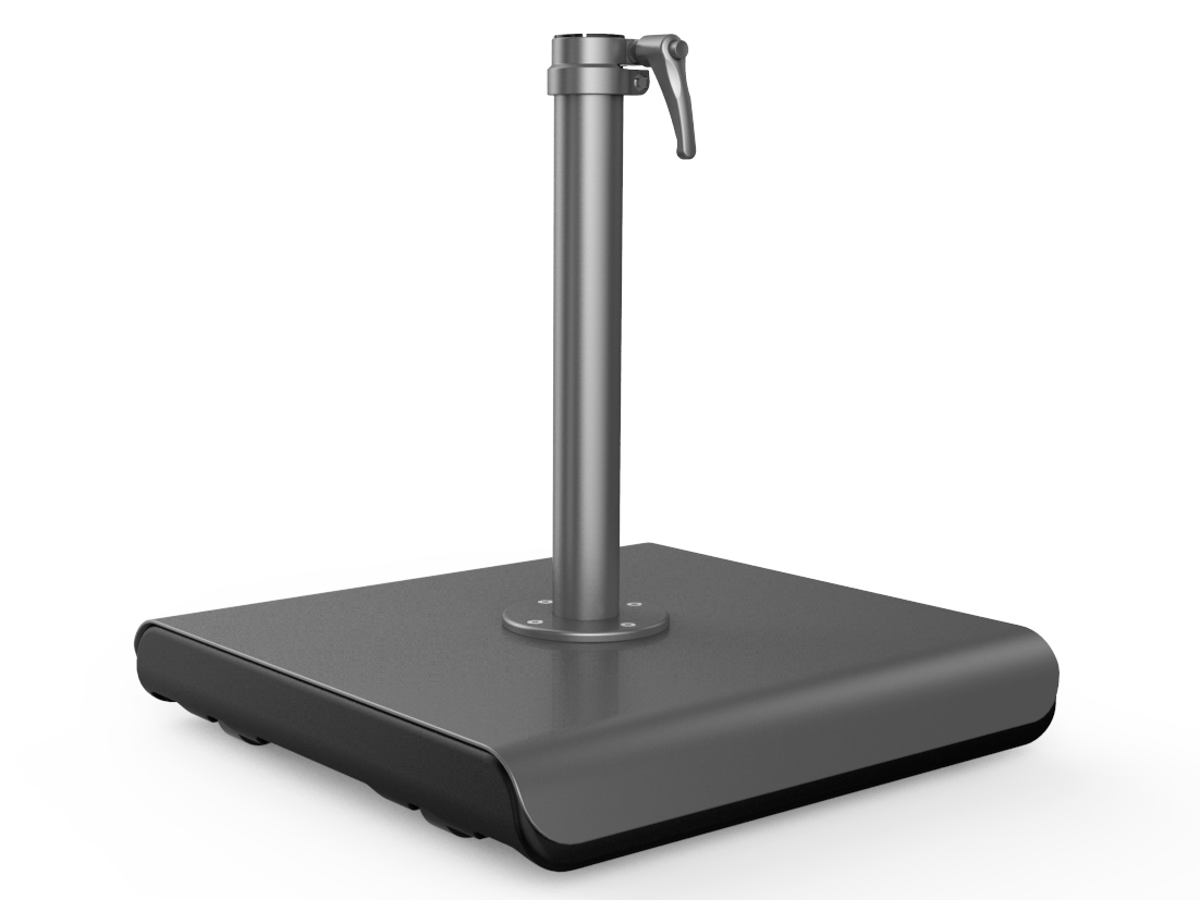 Shademaker Athens Cast Aluminum Umbrella 108lbs Base with Wheels SMBTT100