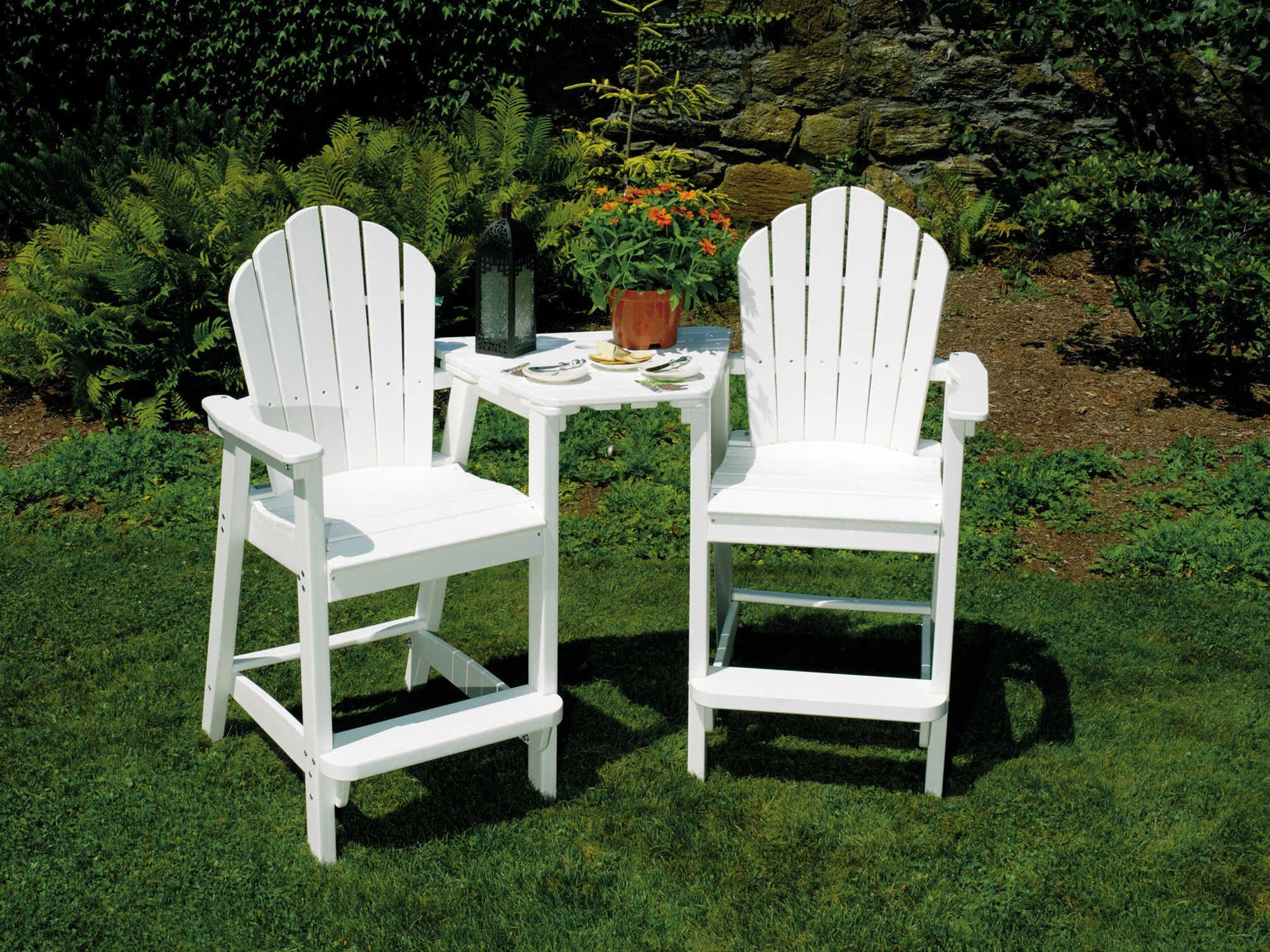 Seaside Casual Classic Adirondack Recycled Plastic Bar Set SSC061SET