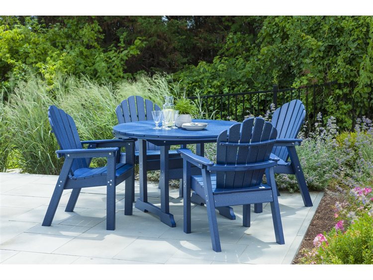 Seaside Casual Classic Adirondack Recycled Plastic Dining Set