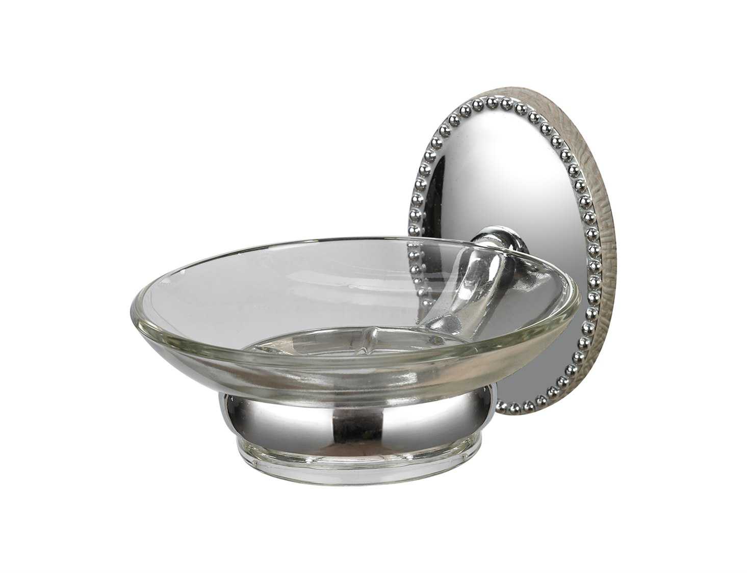 Sterling Chrome & Glass Soap Dish Holder 131015