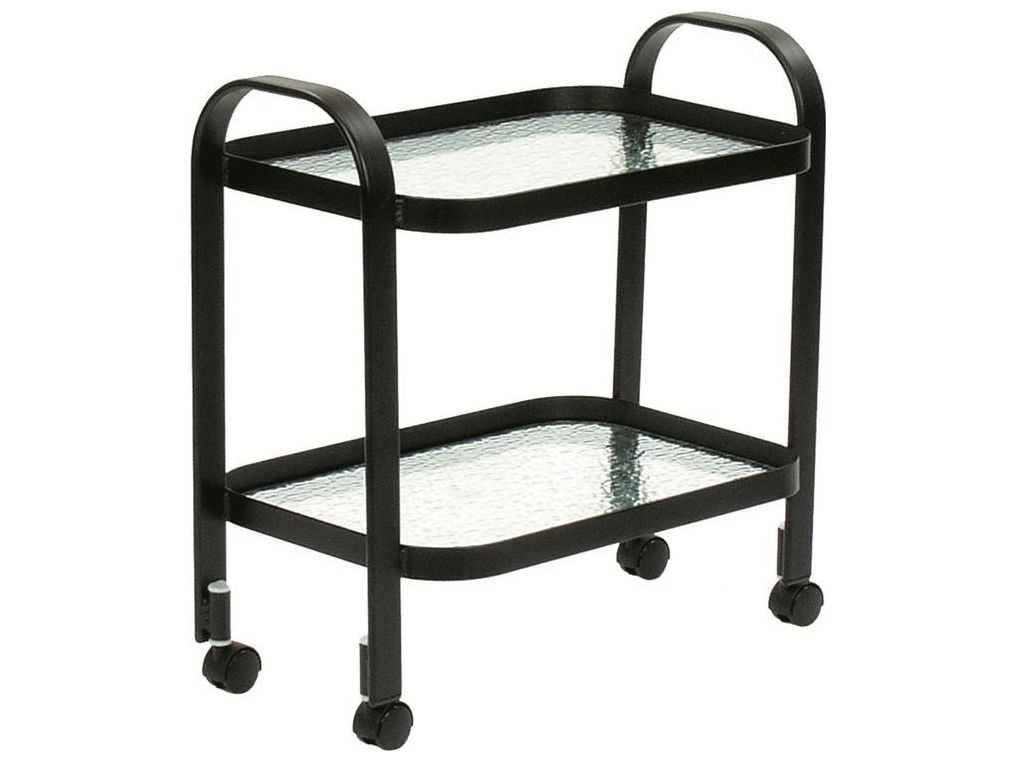 Suncoast Aluminum Glass Serving Cart 16W x 14D x 28H SU362C