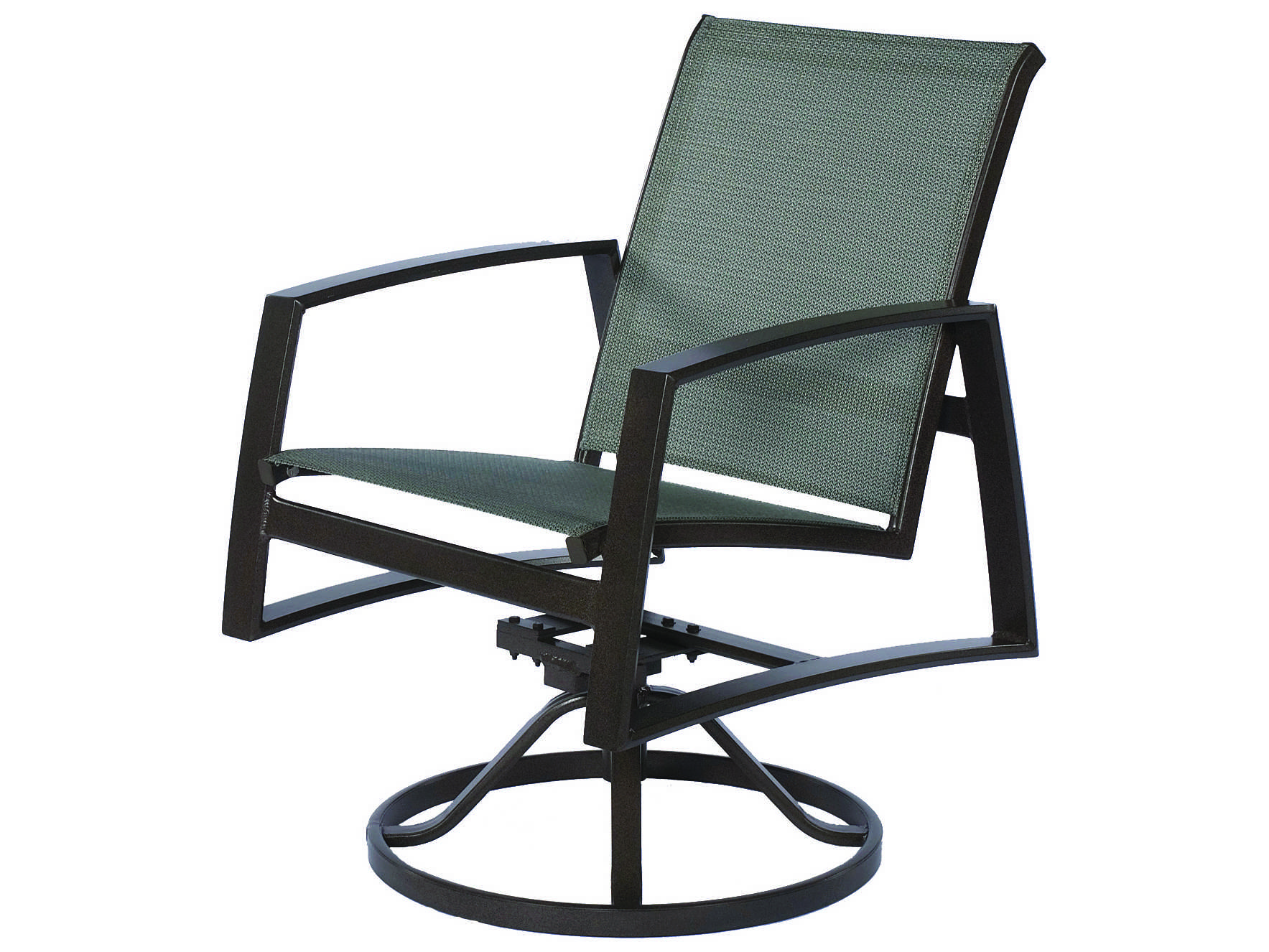 Cast Aluminum Sling Patio Chairs Suncoast Vision Sling Cast Aluminum Arm Swivel Rocker Dining Chair 7916