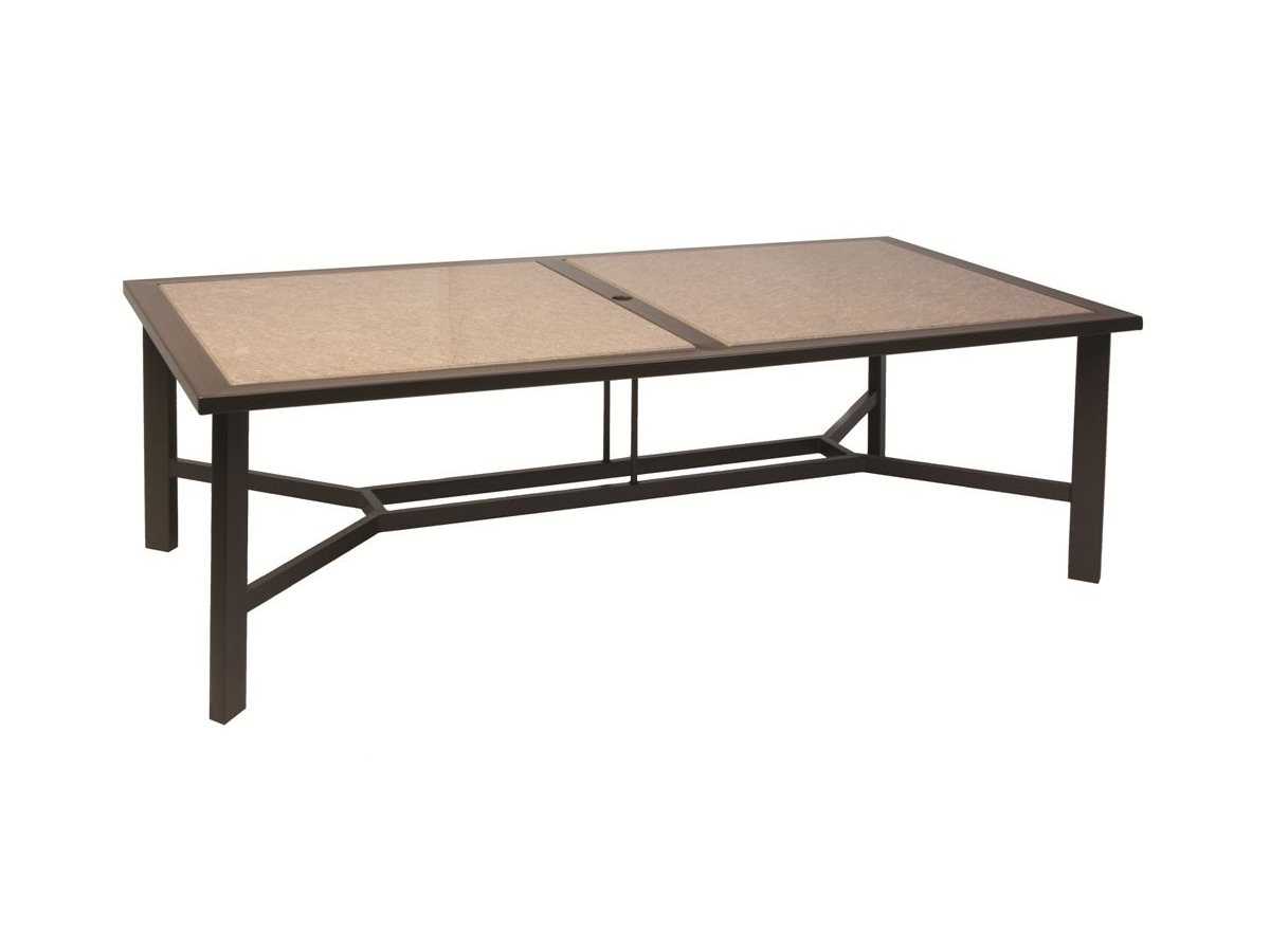 Suncoast Madrid Cast Aluminum Rectangular Porcelain Tile Dining Table