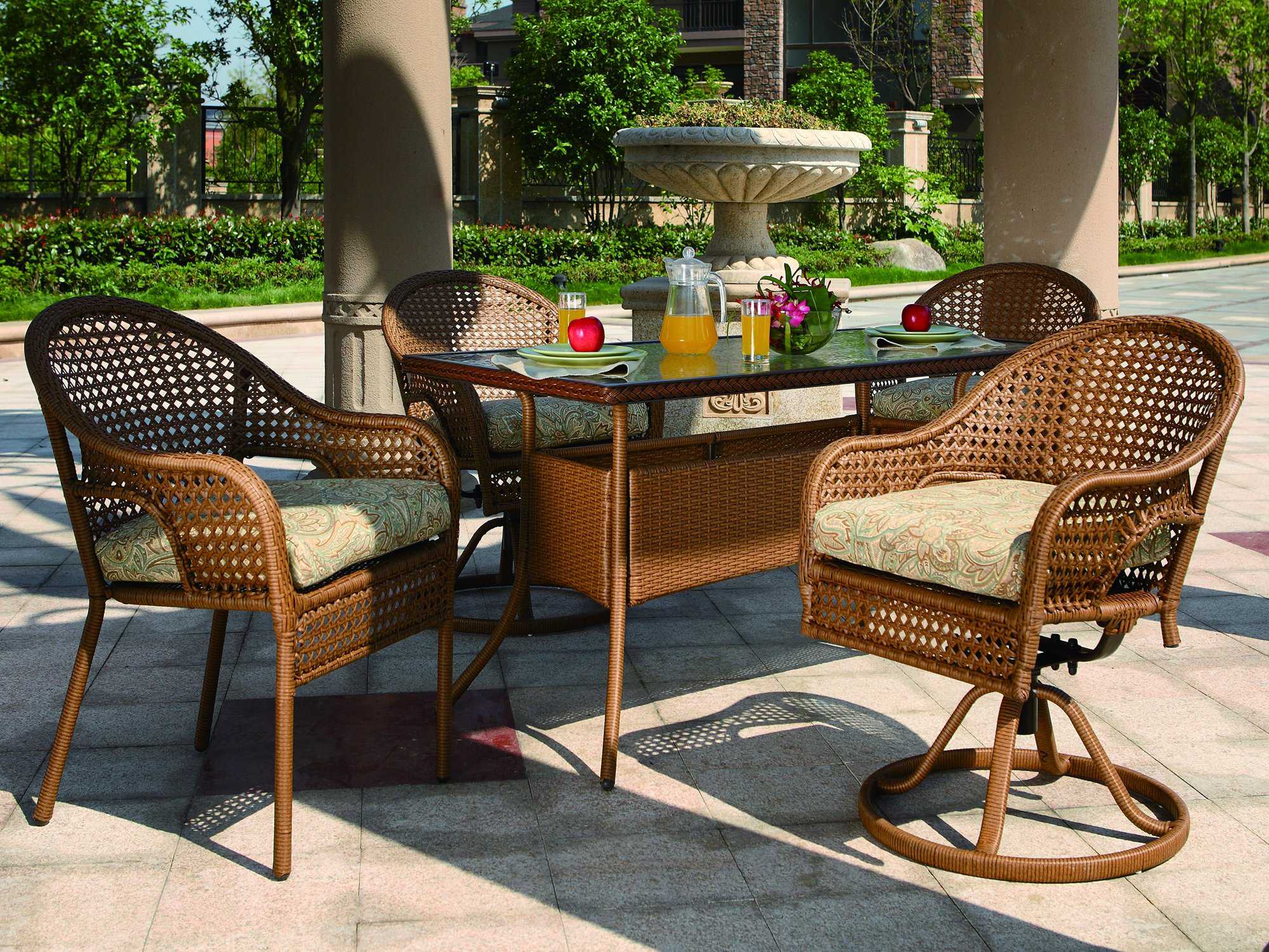 Suncoast Kona Cushion Wicker Dining Set SUKNADS