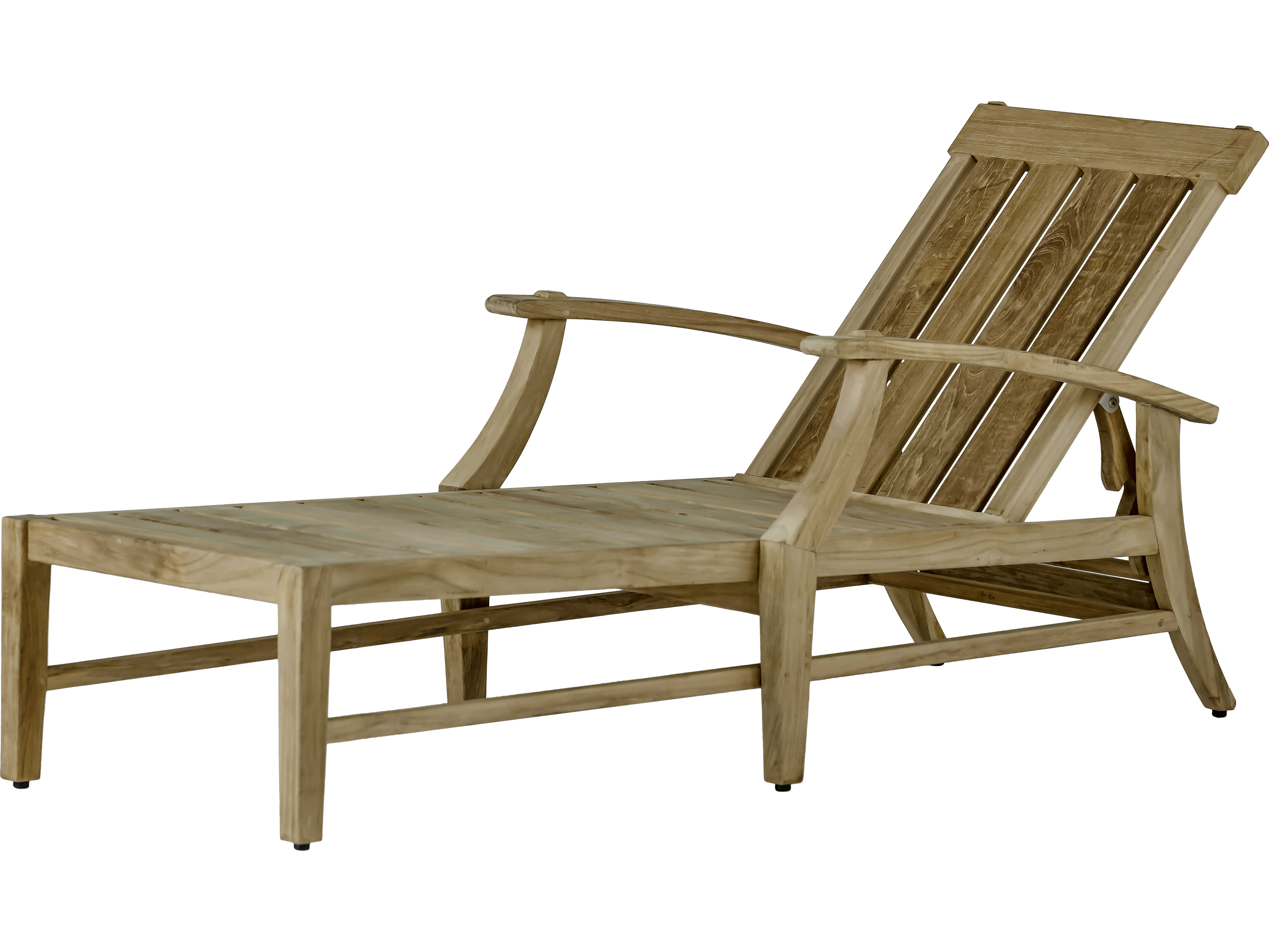 Summer Classics Croquet Natural Teak Chaise Lounge with Cushion SUM28234