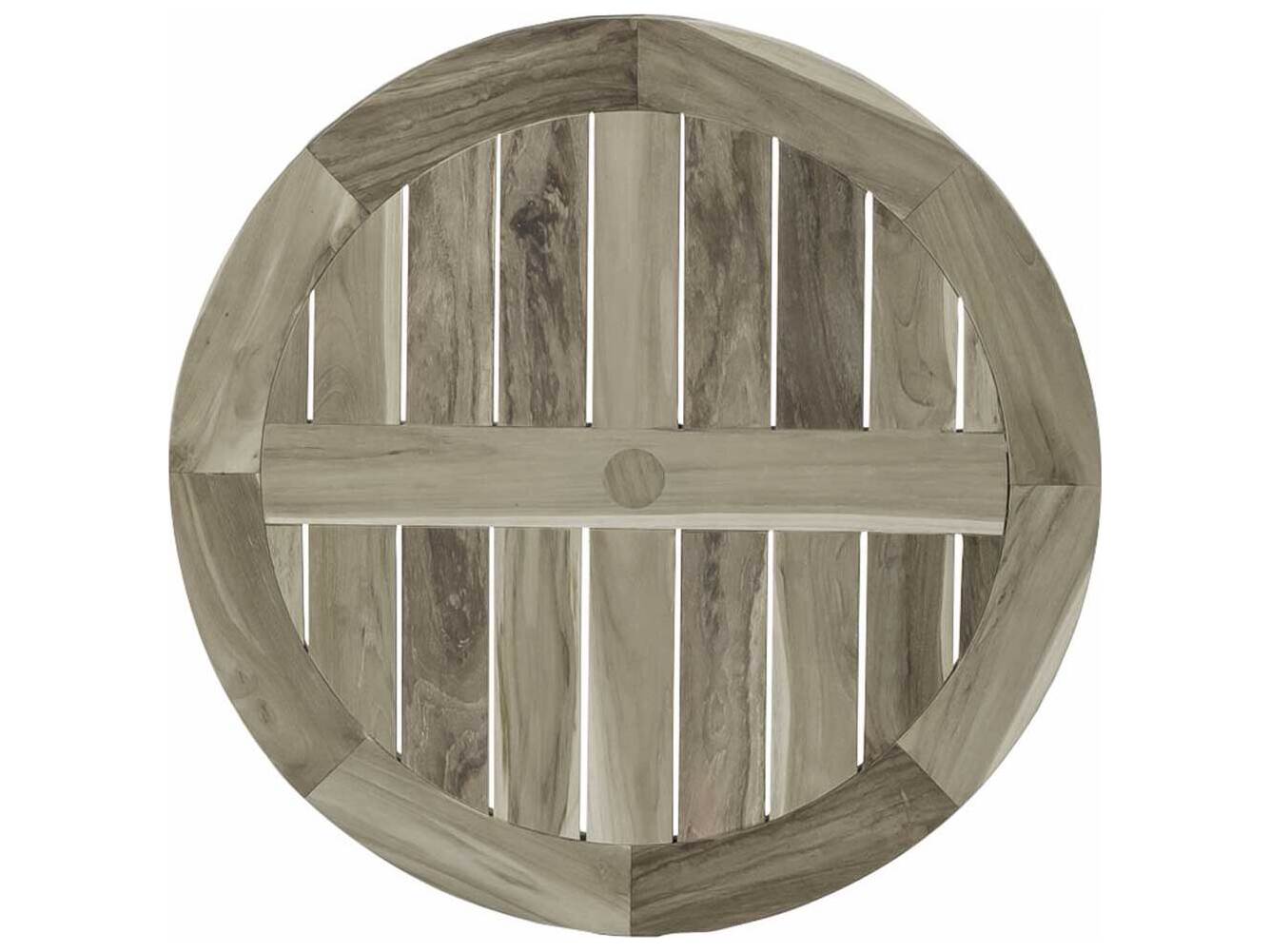 Summer Classics Club Teak 36'' Round Table Top with Umbrella Hole SUM2858